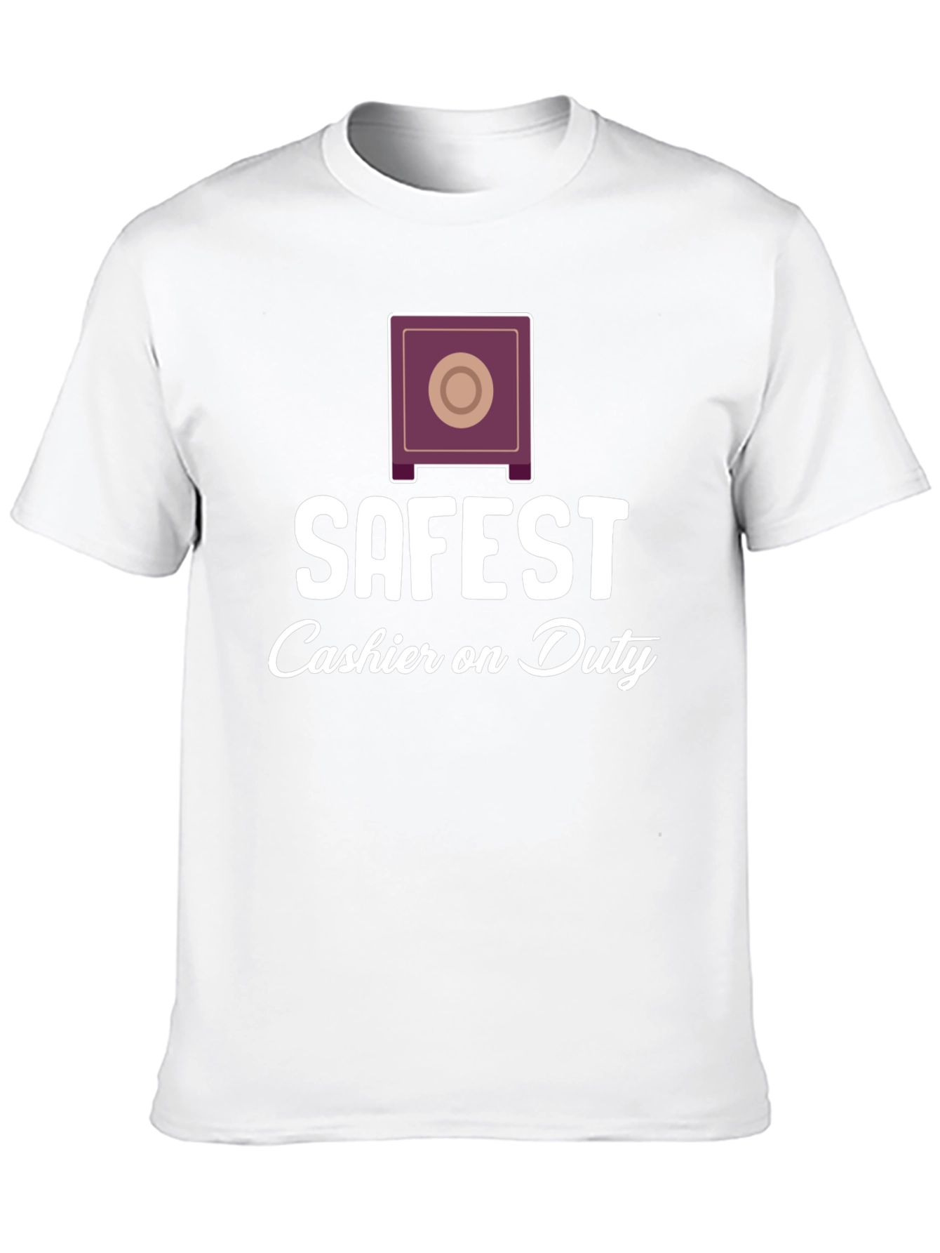 Black Safest Cashier On Duty Graphic Tee - Unique Design view 10