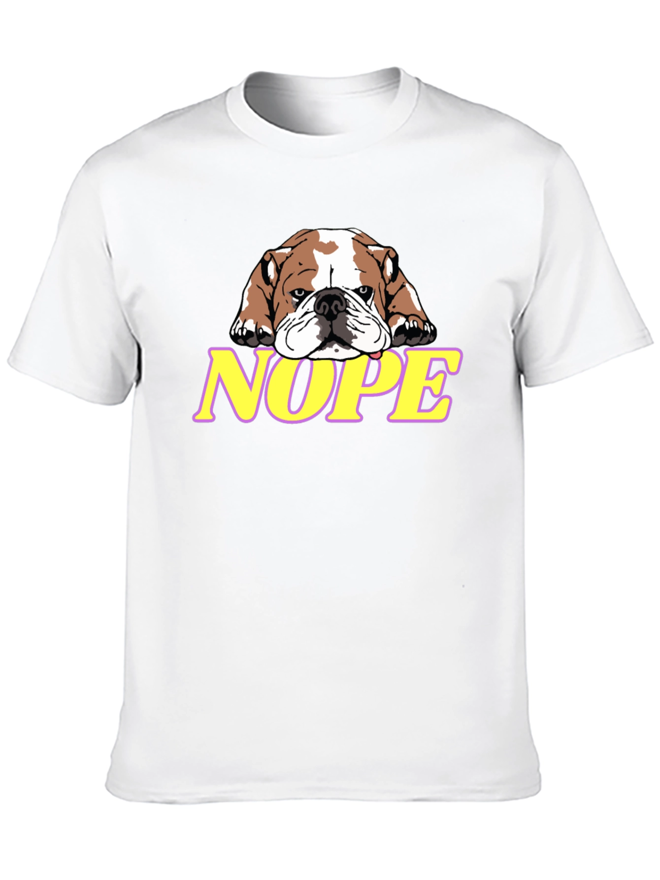 Black Nope Bulldog Graphic T-Shirt view 10
