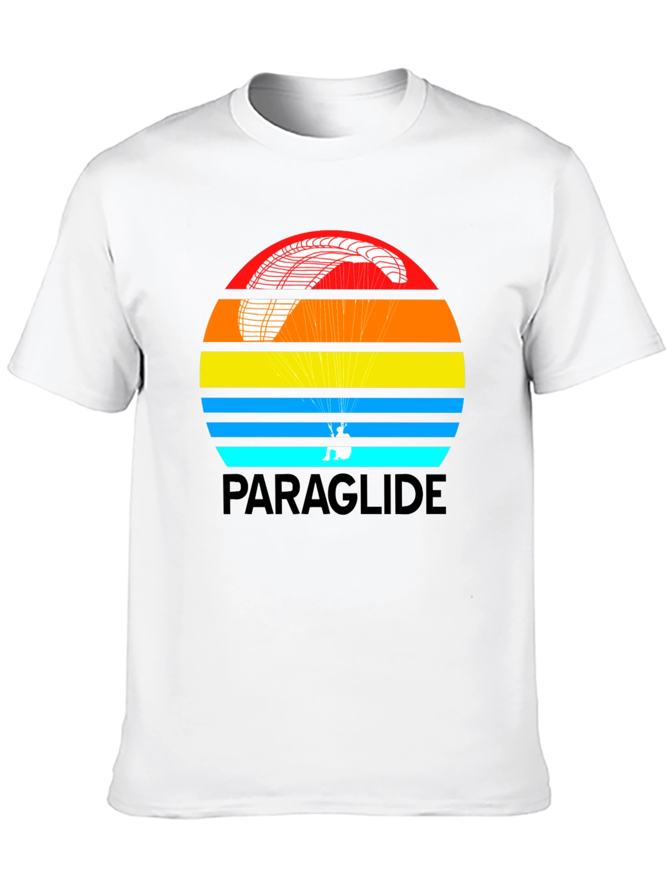 Black Paraglide Retro Style Graphic T-Shirt view 10