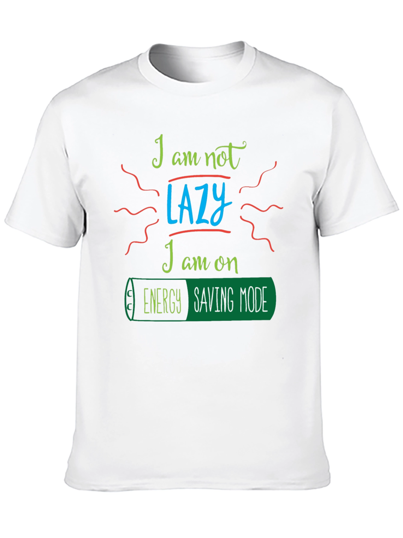 Black Energy Saving Mode T-Shirt - Funny Graphic Tee view 10