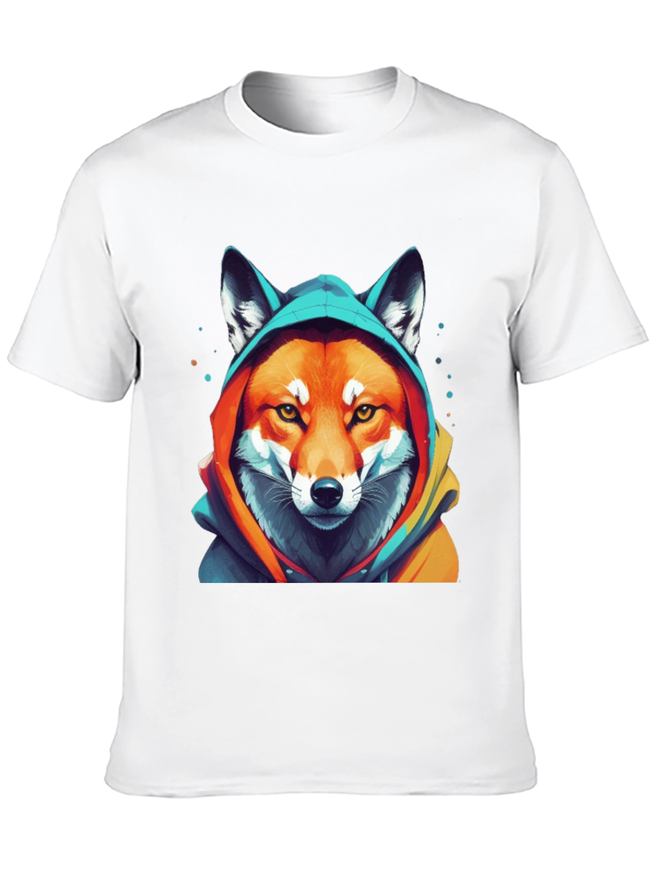 Black Fox in Hoodie Graphic T-Shirt view 10