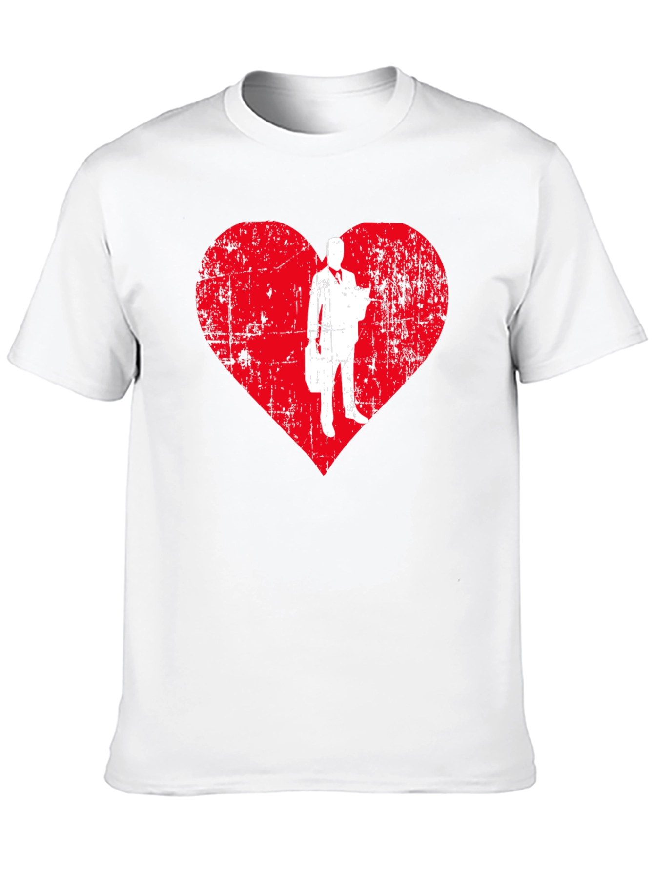 Black Business Heart T-Shirt - Trendy Graphic Tee view 10