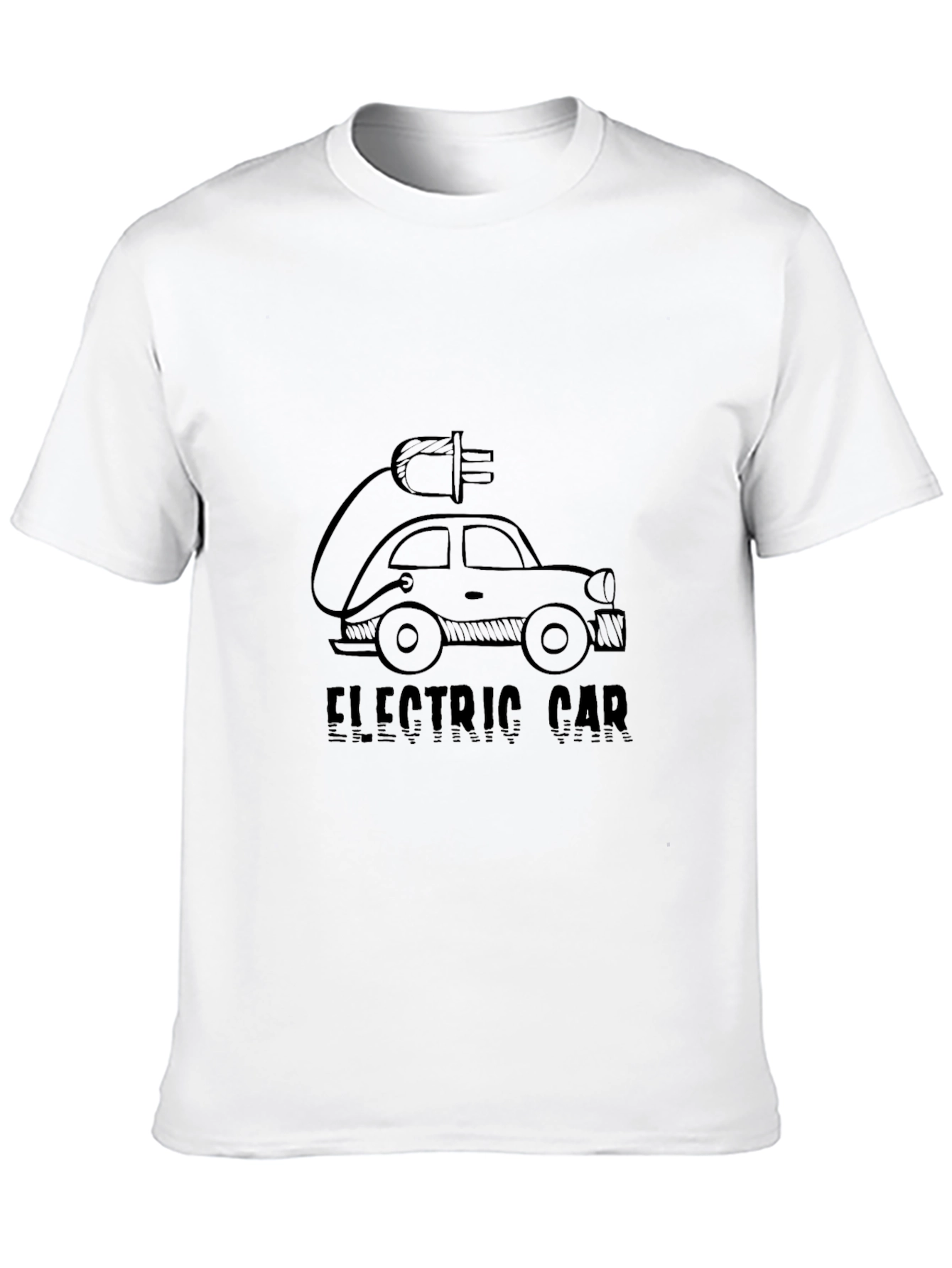 Electric Car Graphic Tee - Black Cotton Comfort - 10