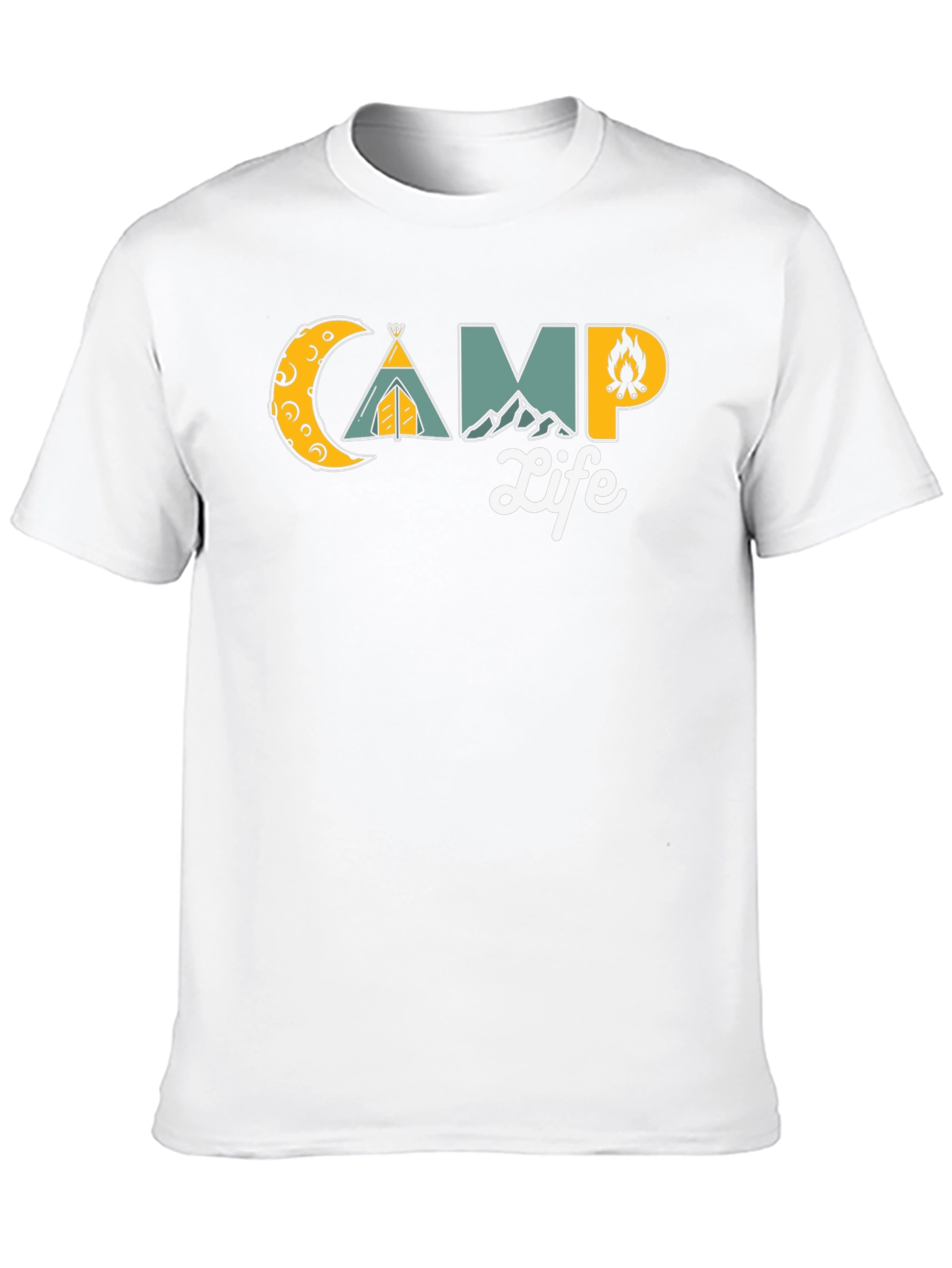 Black Camp Life Graphic T-Shirt - Black Casual Tee view 10
