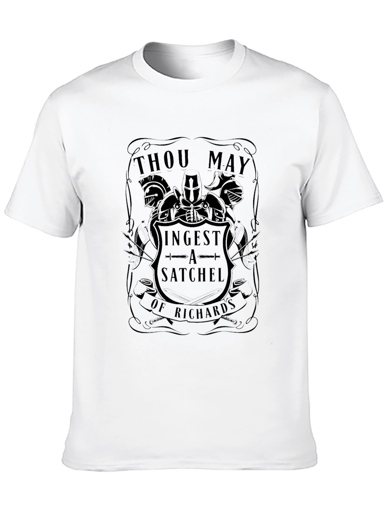 Black Thou May Ingest A Satchel T-Shirt view 10
