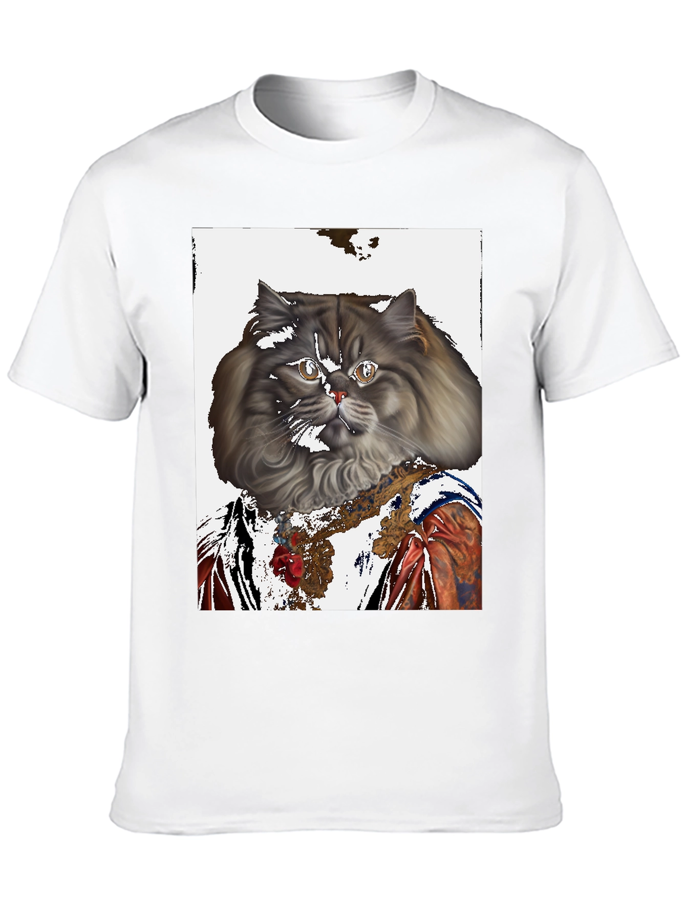Black Renaissance Cat Graphic T-Shirt view 10