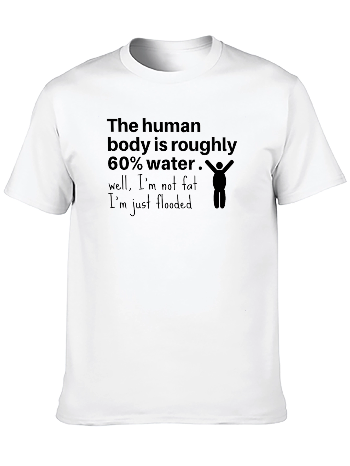 Black Humorous 'Flooded' Graphic Tee - Black view 10