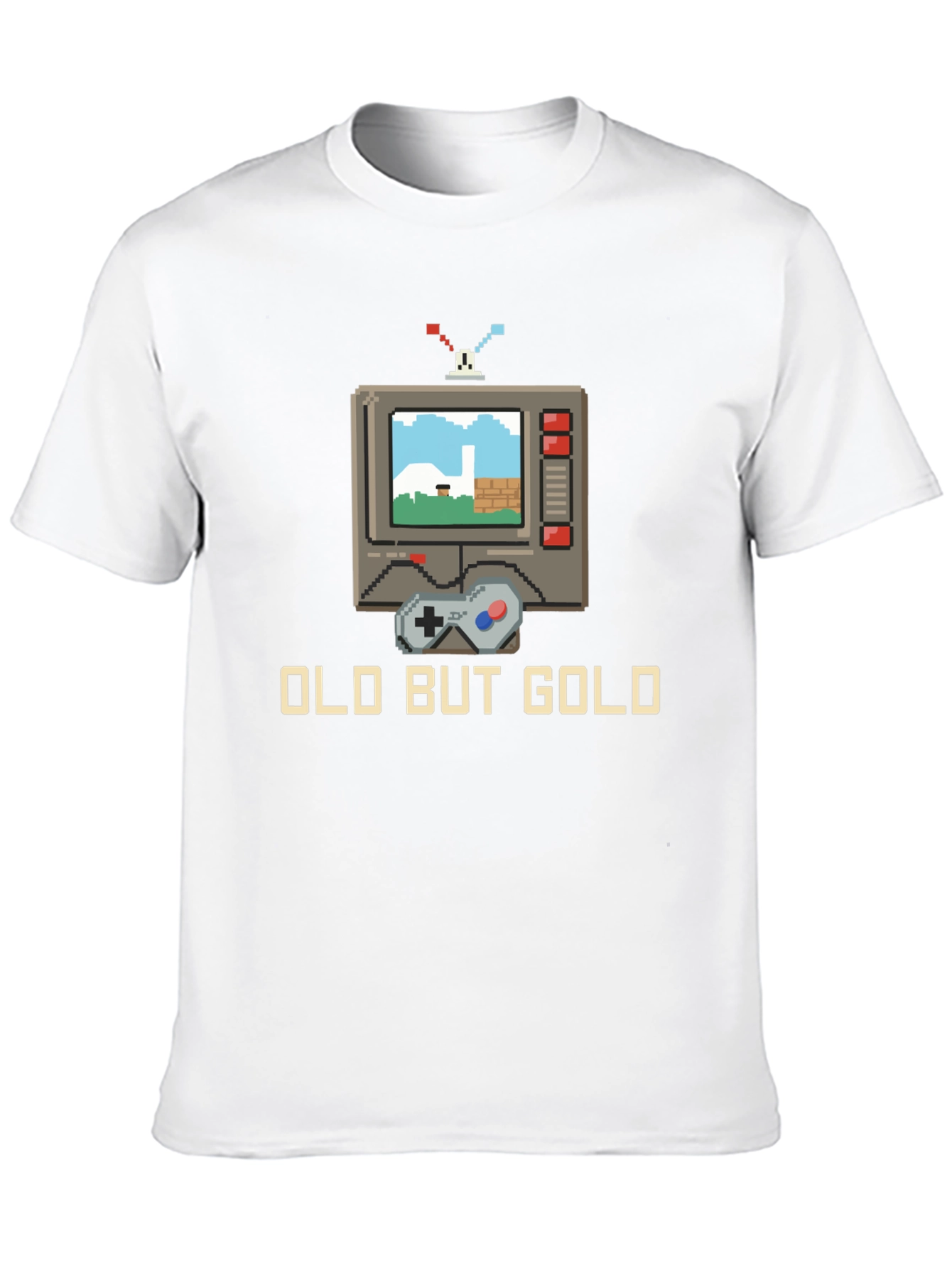Black Retro Gaming T-Shirt - Old But Gold view 10