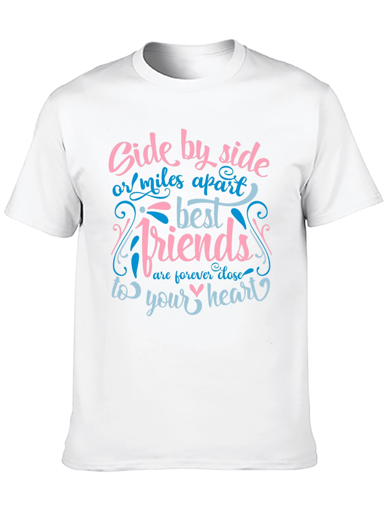 Black Side by Side Best Friends Black Graphic Tee view 10