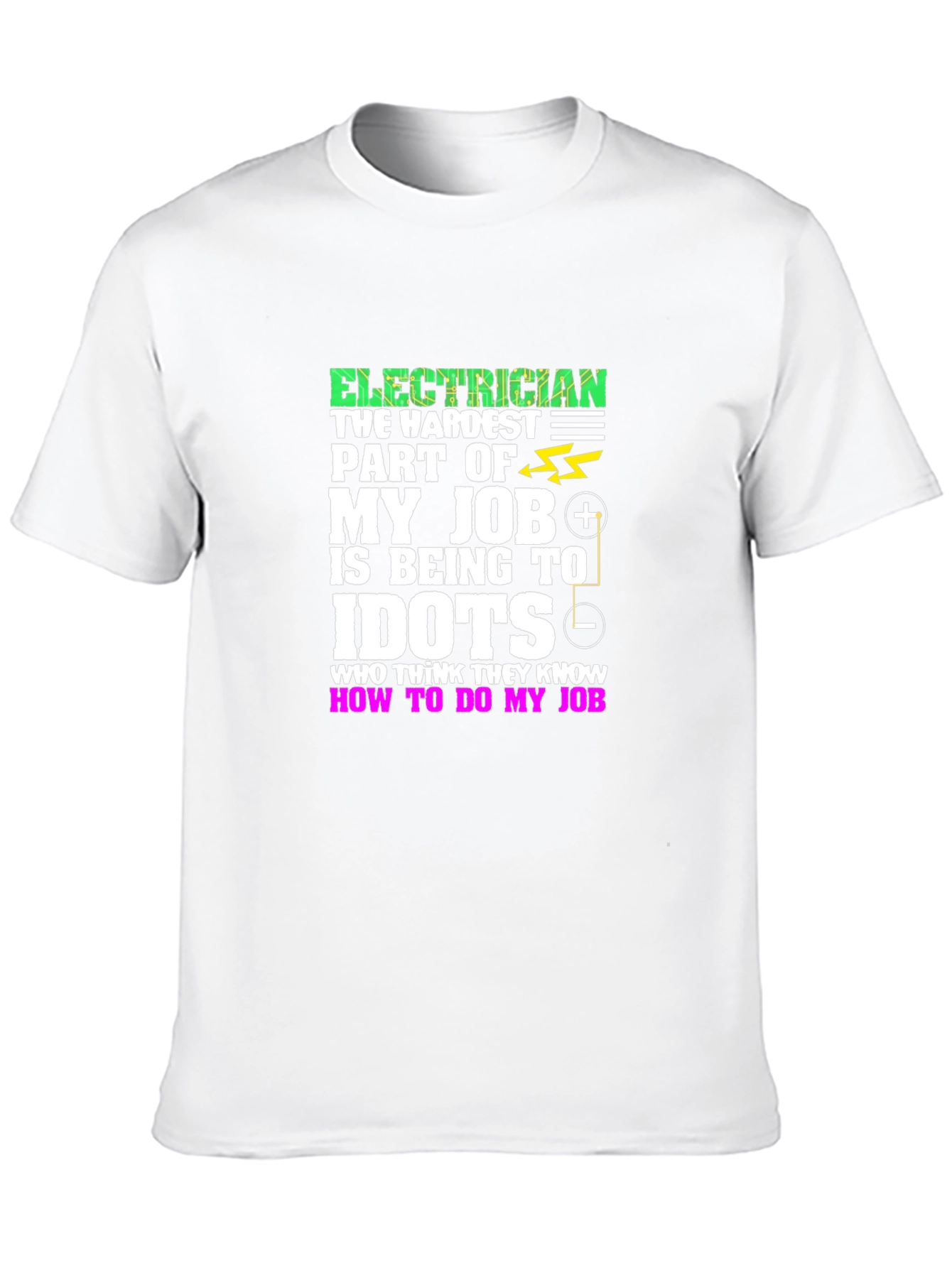 Black Electrician Hardest Job T-Shirt view 10