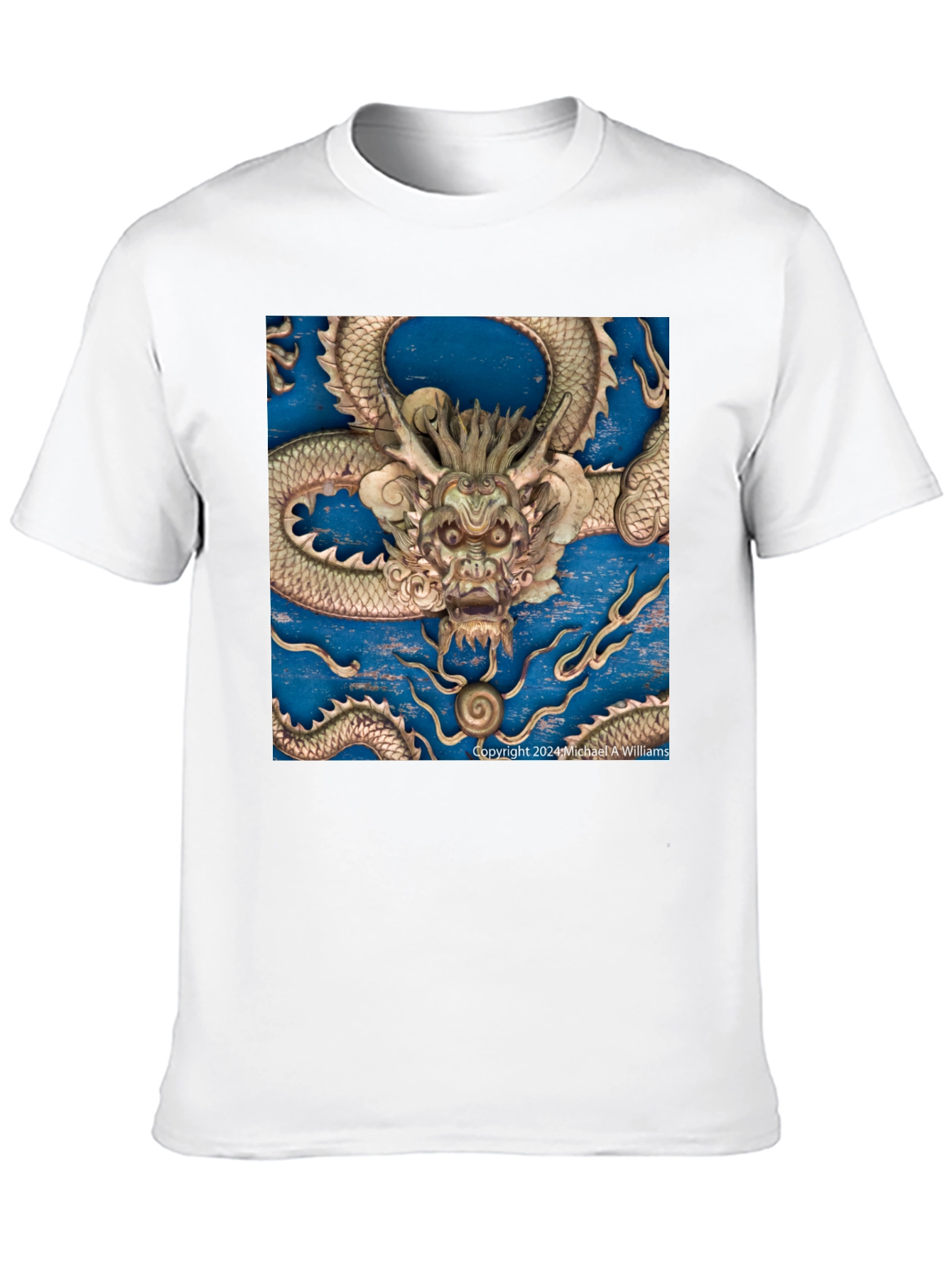 Black Dragon Carving T-Shirt view 10
