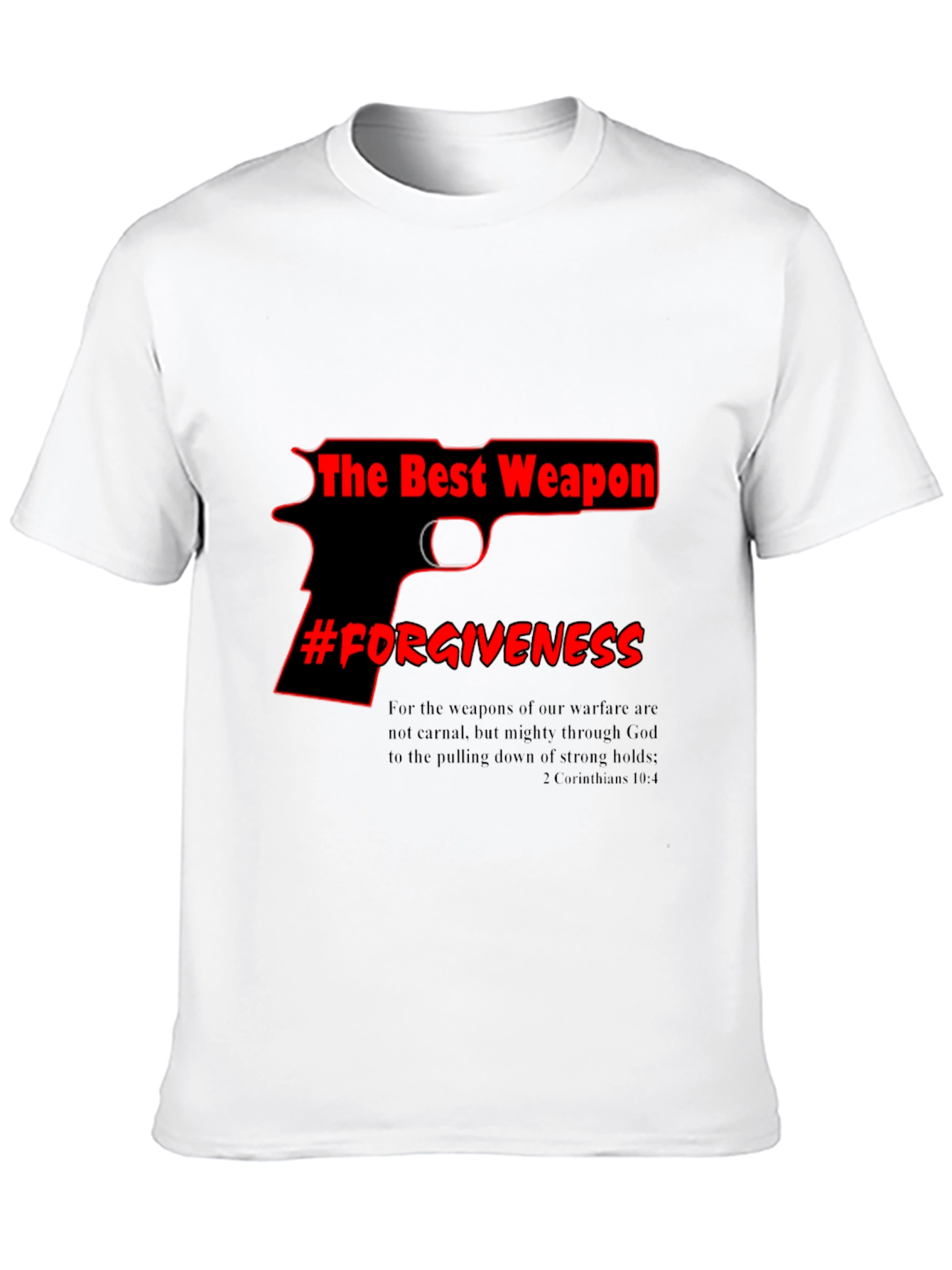 Black The Best Weapon Forgiveness T-Shirt view 10