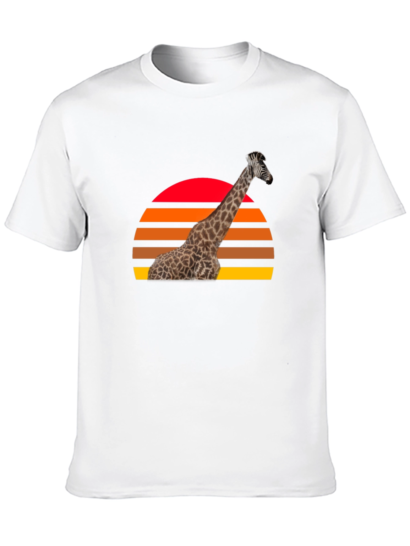 Black Giraffe Sunset Graphic Tee - Retro Style view 10