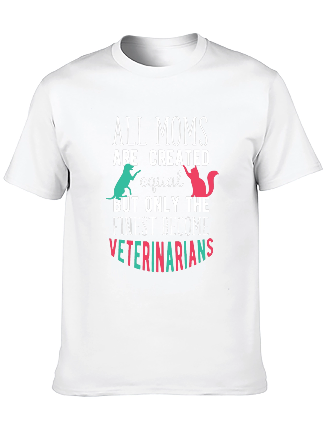 Black Veterinarian Mom T-Shirt - All Moms Created Equal Tee view 10