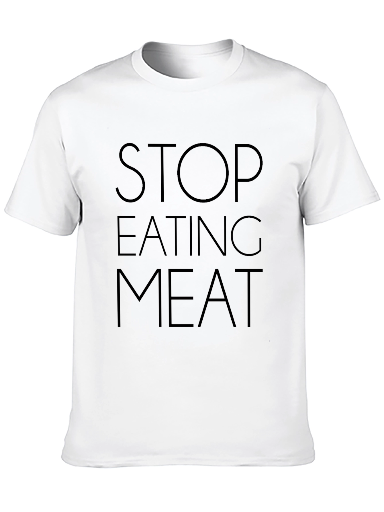 Black Stop Eating Meat Graphic Tee - Vegan T-Shirt view 10