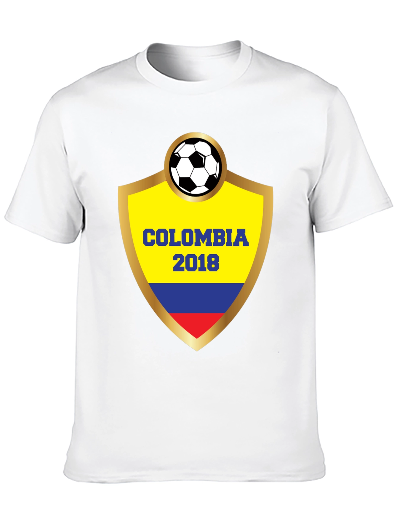 Black Colombia 2018 Soccer T-Shirt view 10