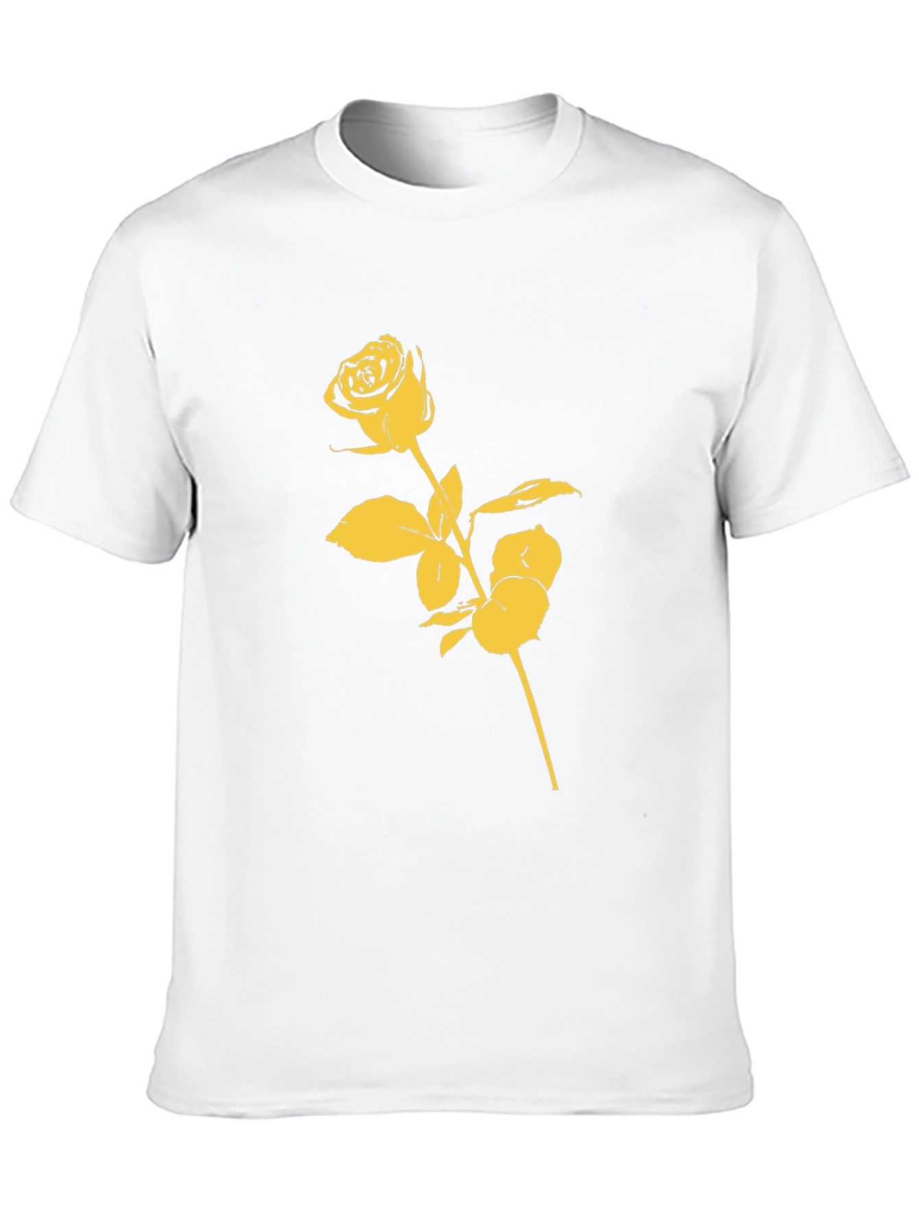 Black Black T-Shirt with Gold Rose Graphic view 10