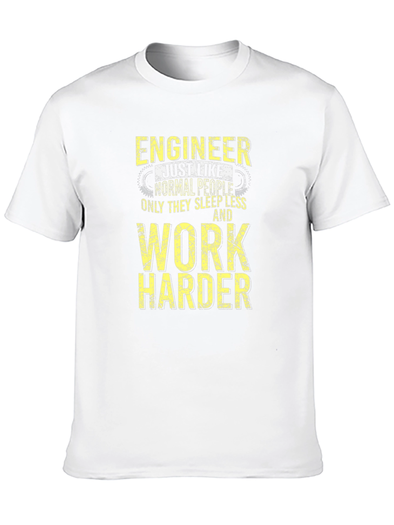 Black Engineer Work Harder T-Shirt - Funny Engineering Tee view 10