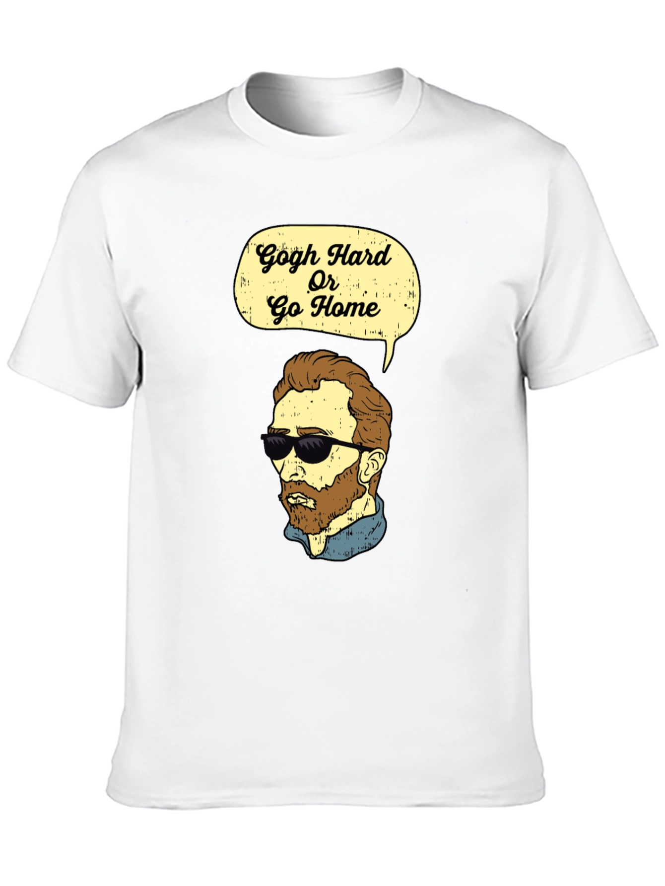 Black Gogh Hard Or Go Home Graphic T-Shirt view 10