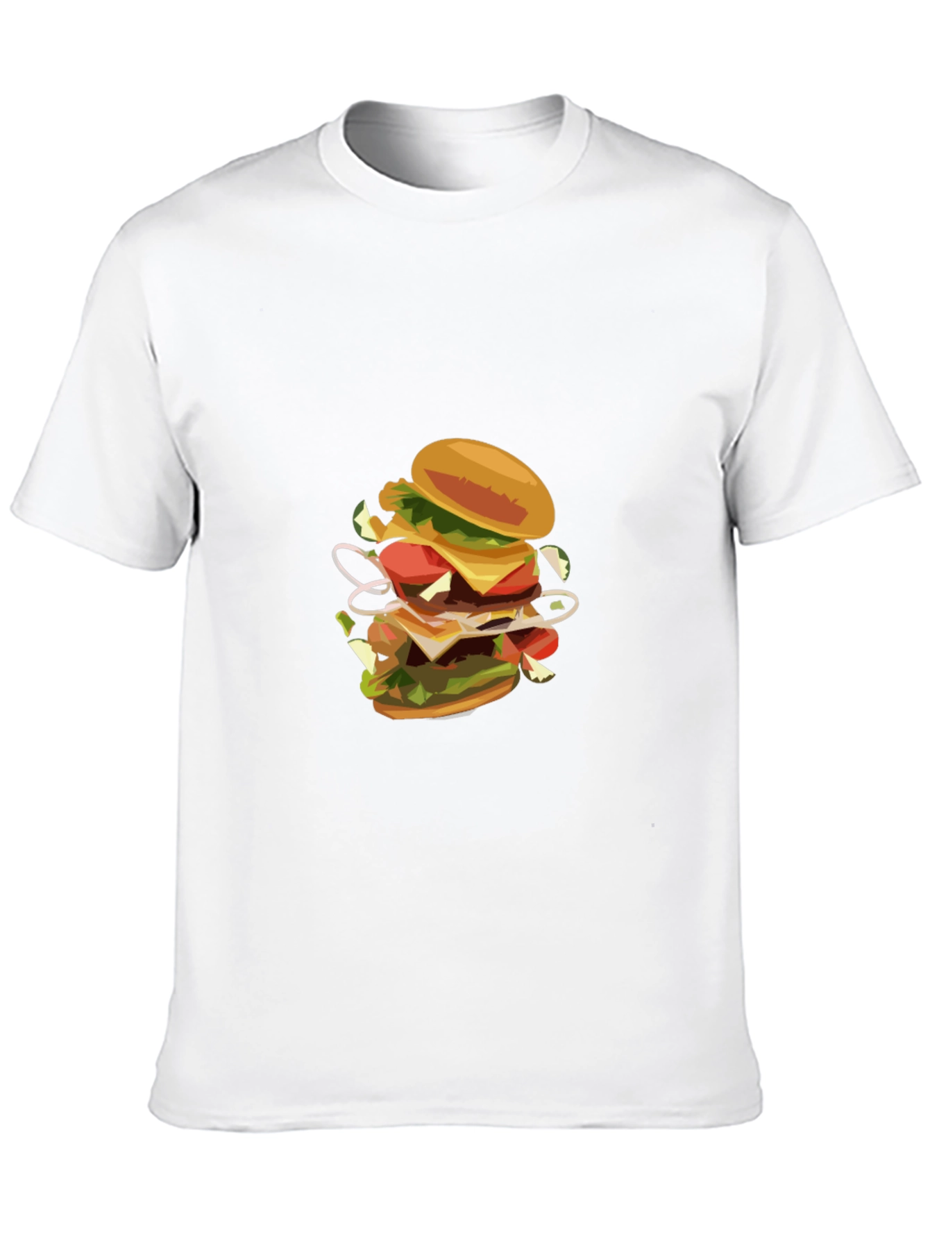 Black Burger Graphic Black T-Shirt view 10