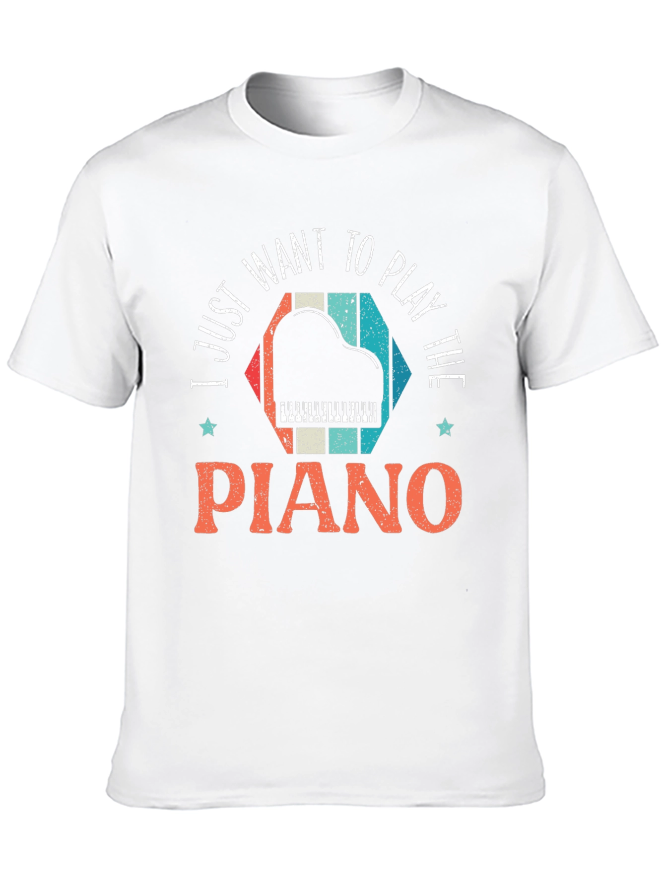 Black I Just Want To Play The Piano T-Shirt view 10
