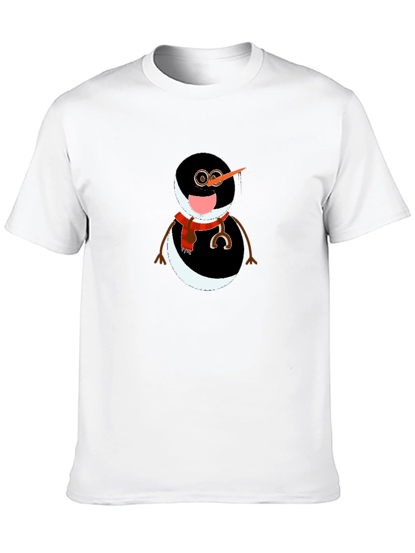 Black Snowman Graphic Tee - Unique Winter Style view 10