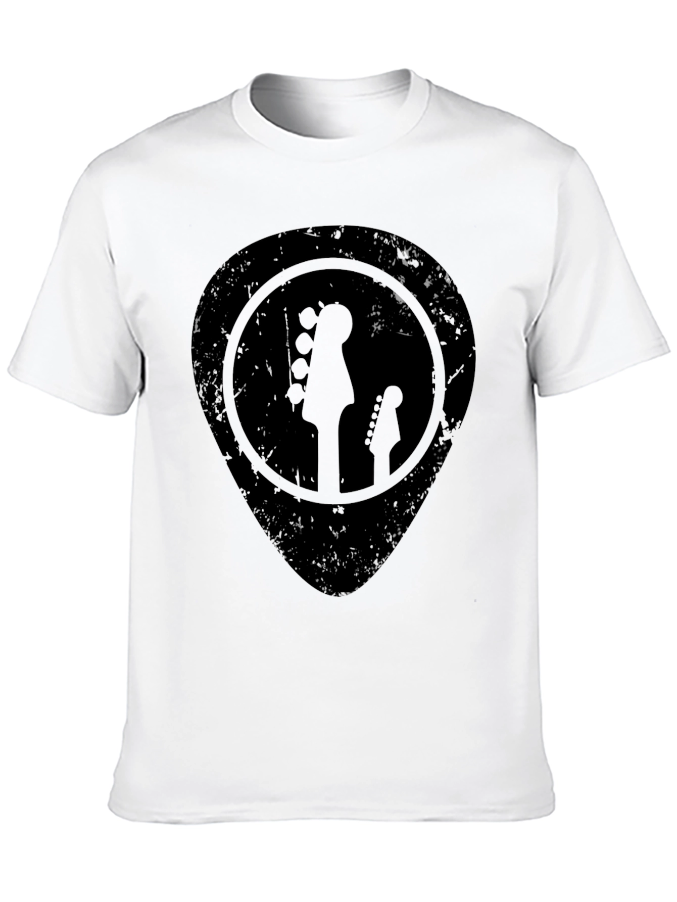 Black Guitar Pick T-Shirt - Rock and Roll Tee view 10
