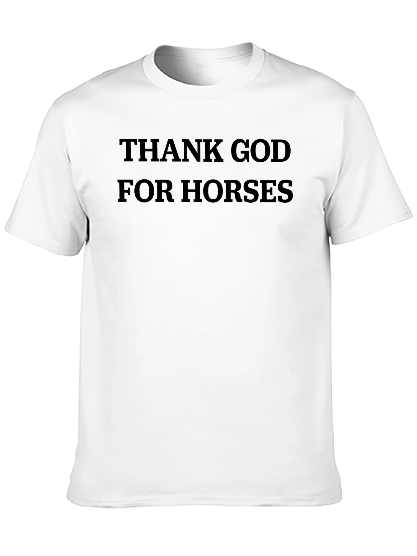 Black Thank God For Horses Graphic Tee - Unisex Black T-Shirt view 10