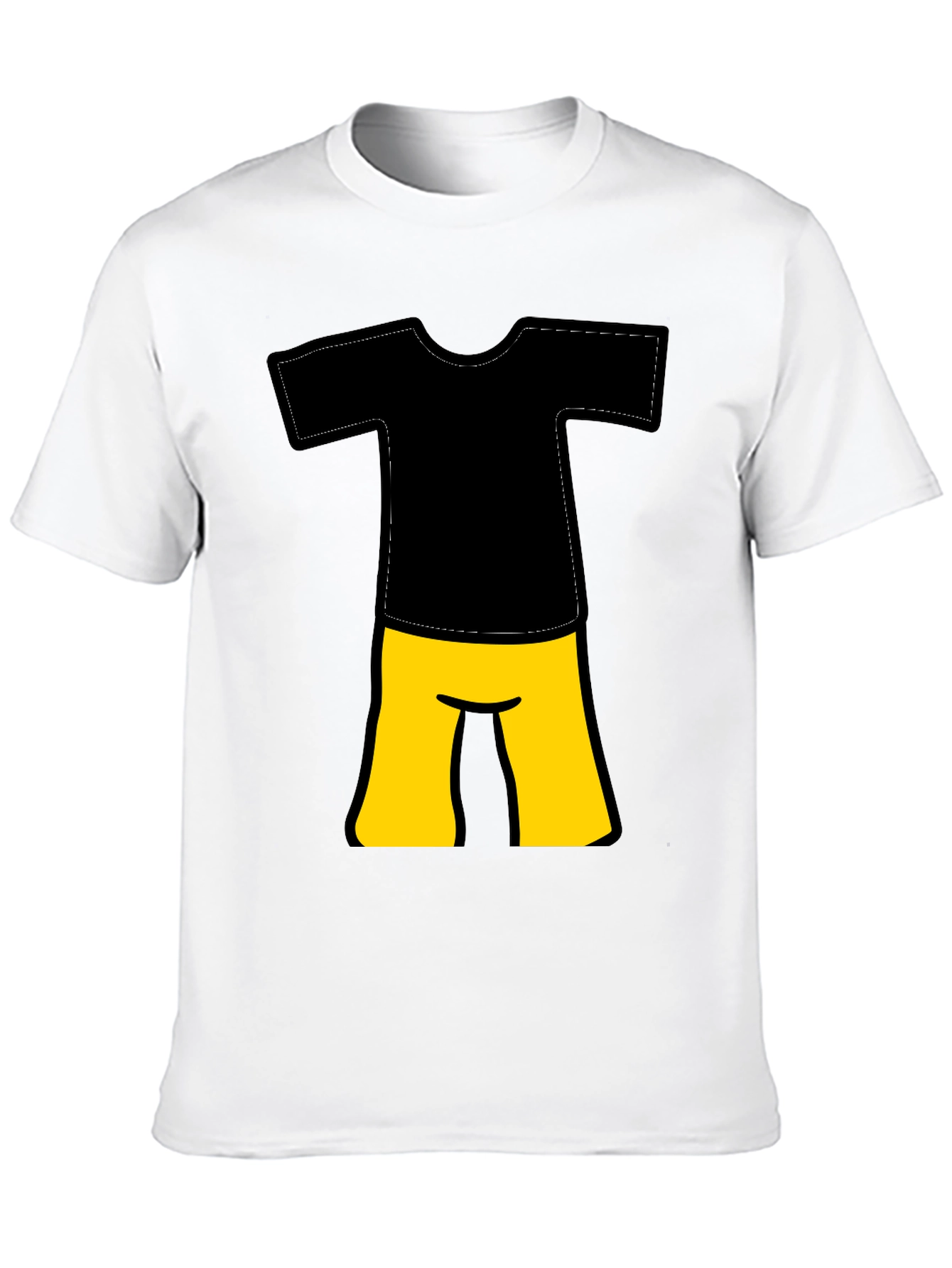 Black Black Cartoon Outfit T-Shirt view 10