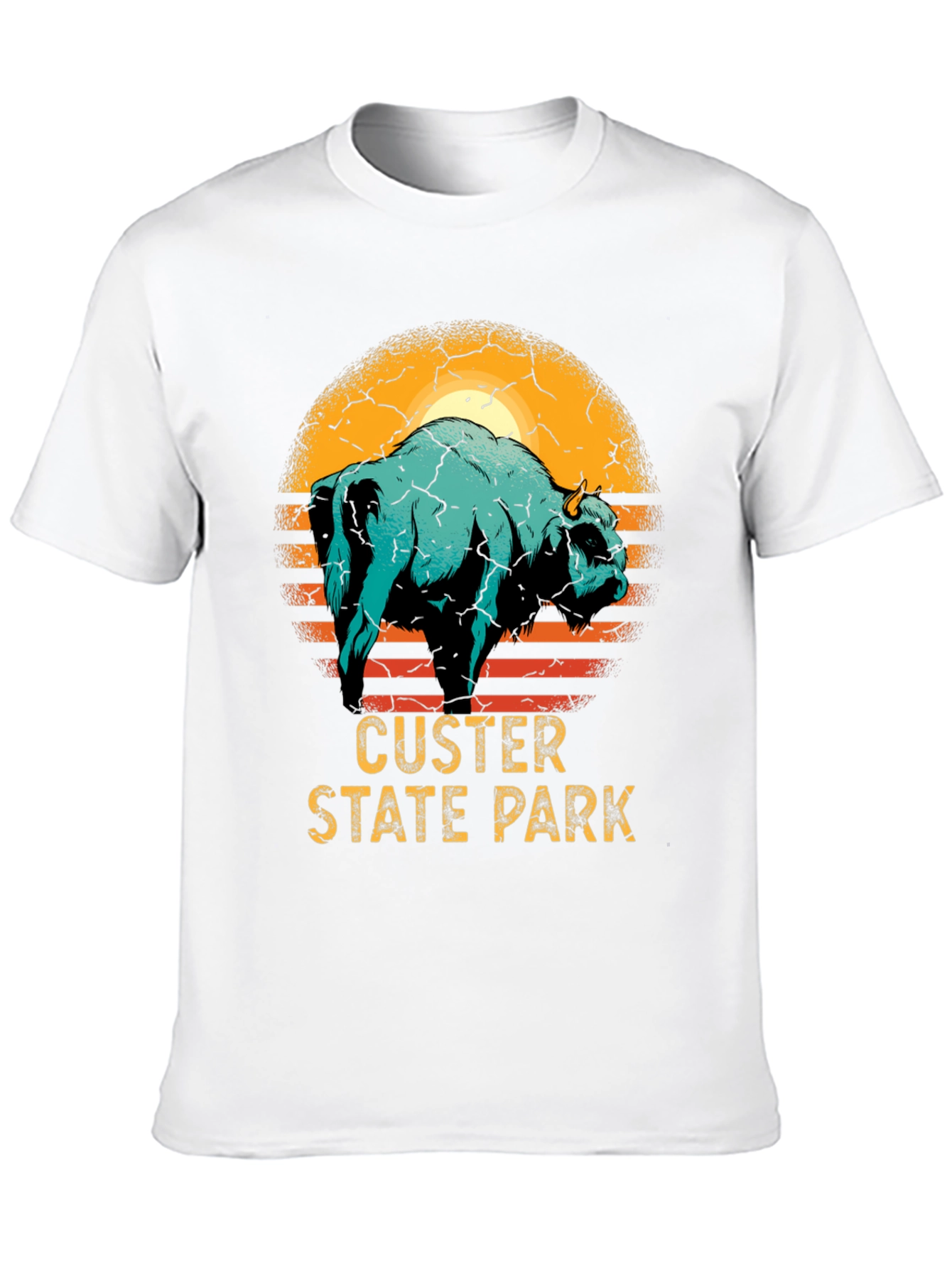 Black Custer State Park Bison Graphic T-Shirt view 10