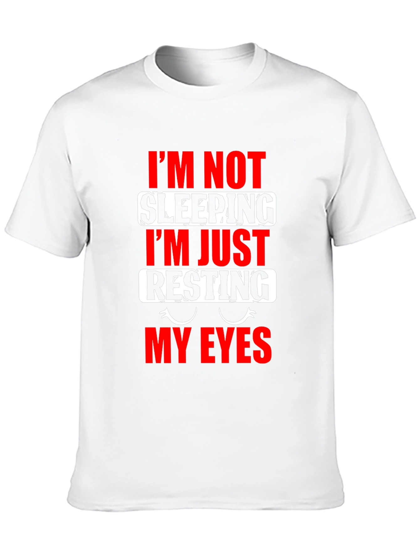 Black Funny "Resting My Eyes" Graphic T-Shirt view 10