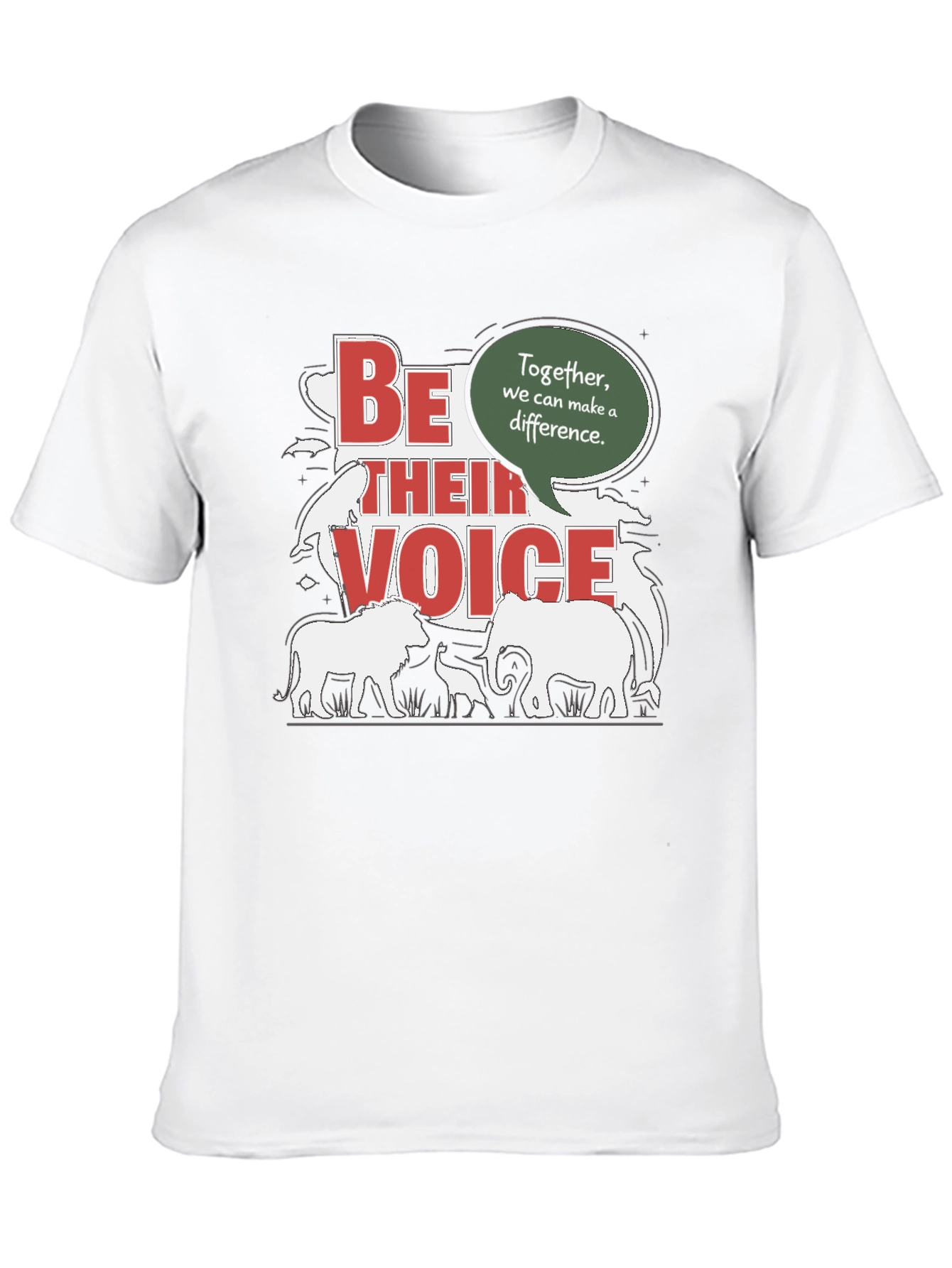 Black Be Their Voice T-Shirt - Animal Conservation Tee view 10