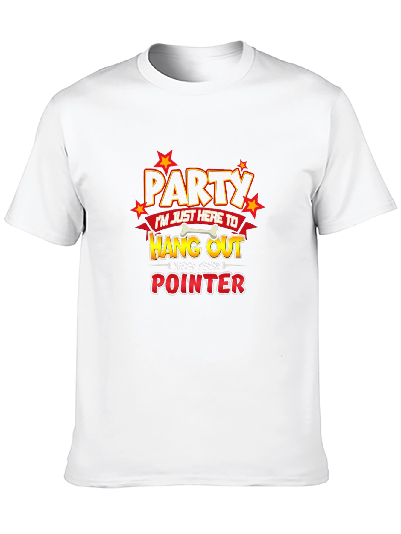 Black Party Pointer Dog Humor Graphic T-Shirt view 10