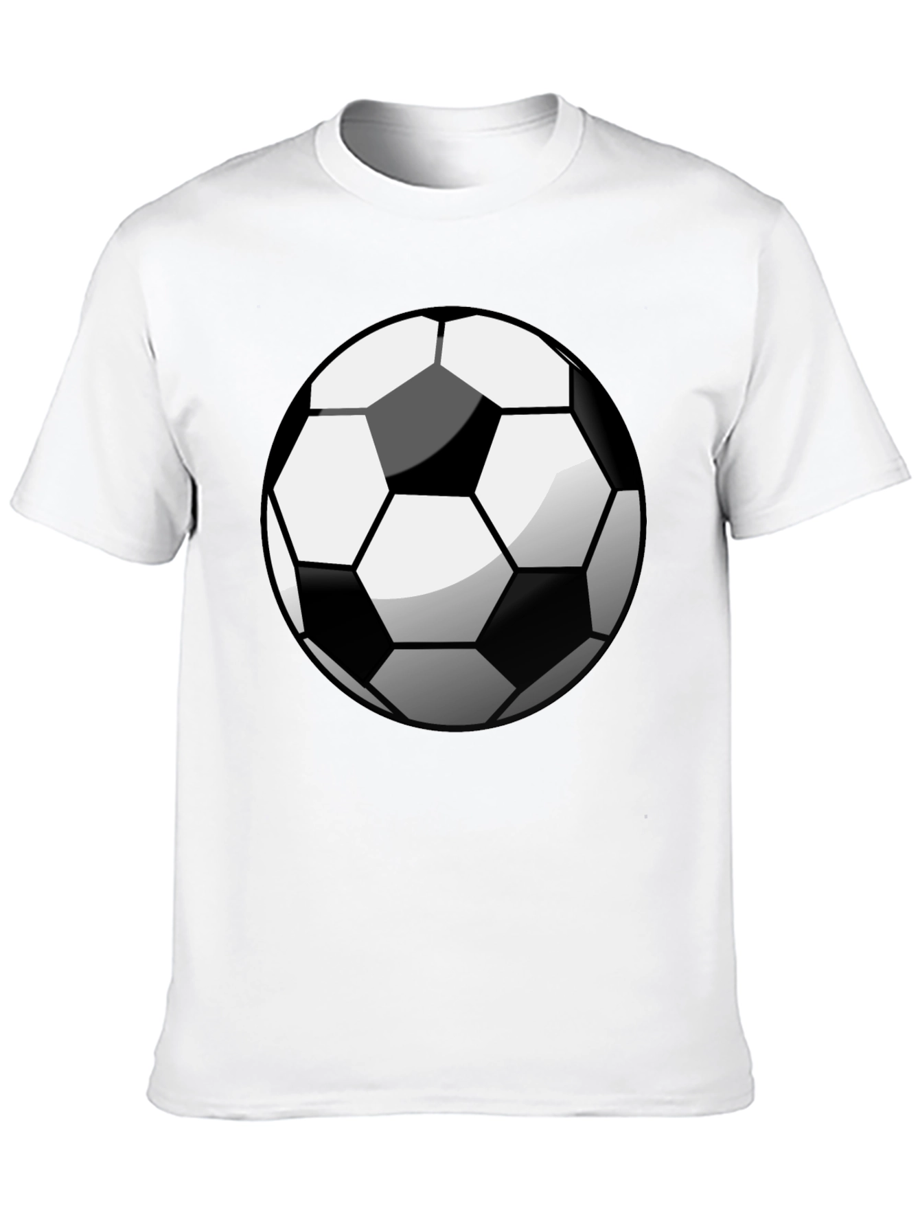 Black Soccer Ball Graphic Tee - Black Cotton T-Shirt view 10