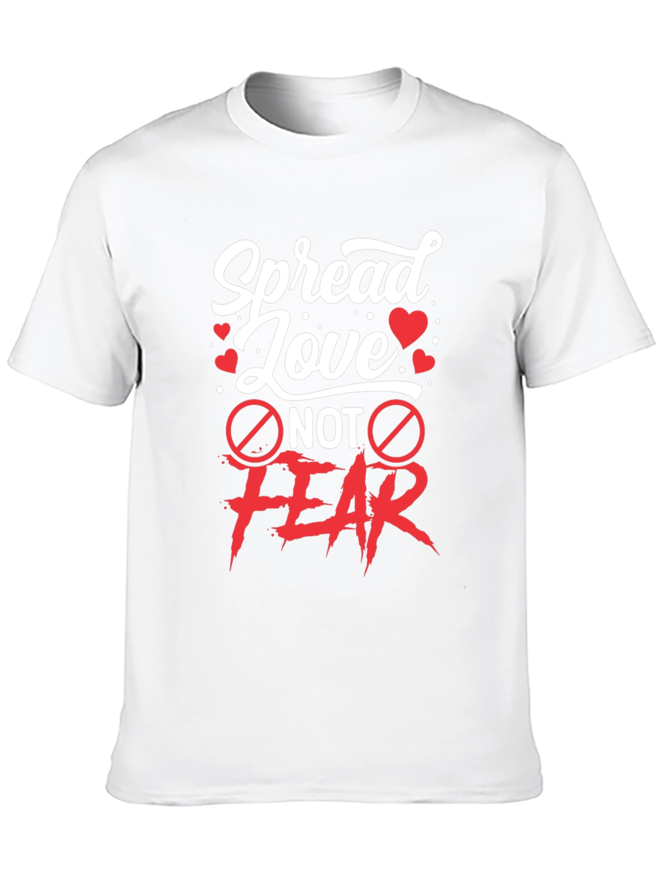 Black Spread Love Not Fear Graphic T-Shirt view 10