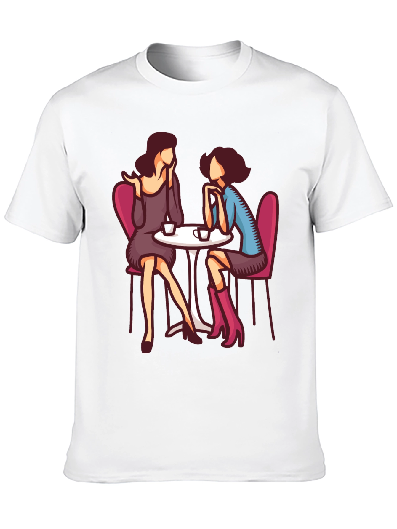 Cafe Conversation Graphic T-Shirt - 10