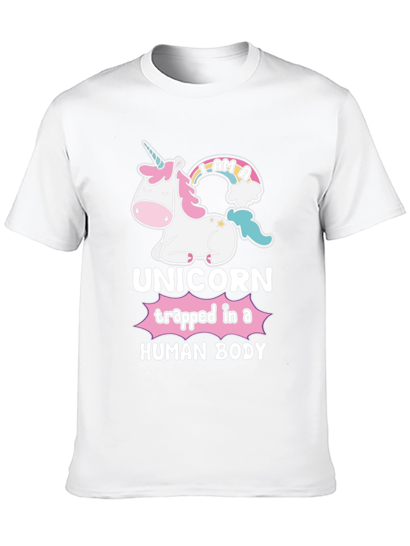 Black Unicorn Trapped in a Human Body T-Shirt view 10