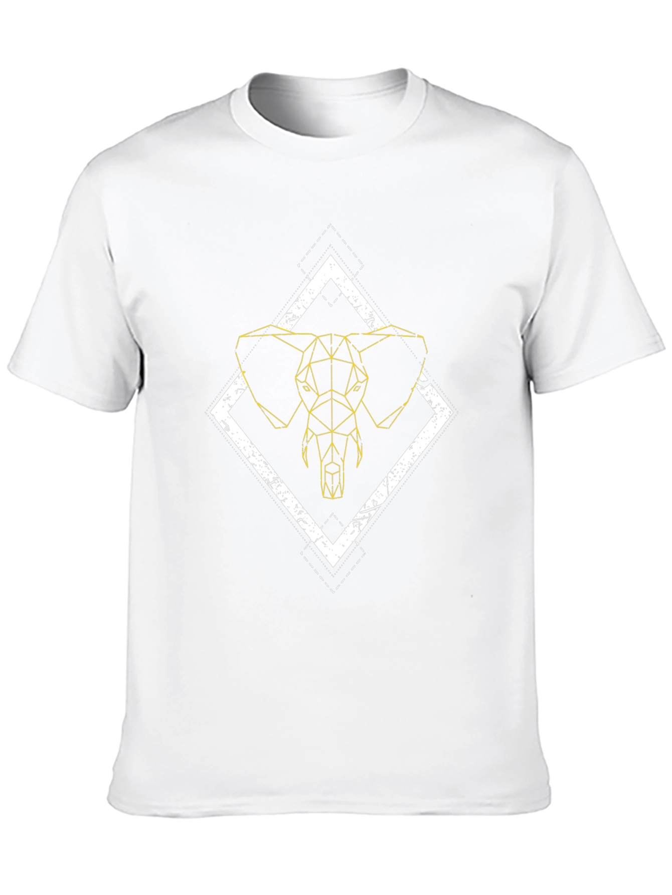 Black Geometric Elephant Graphic Tee - Modern Style view 10
