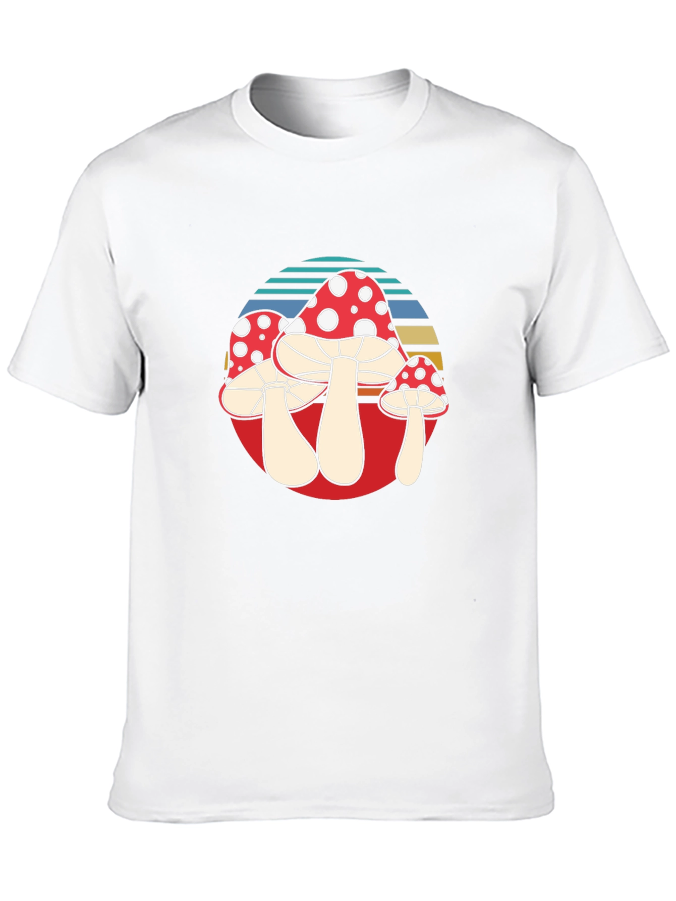Black Retro Mushroom T-Shirt view 10
