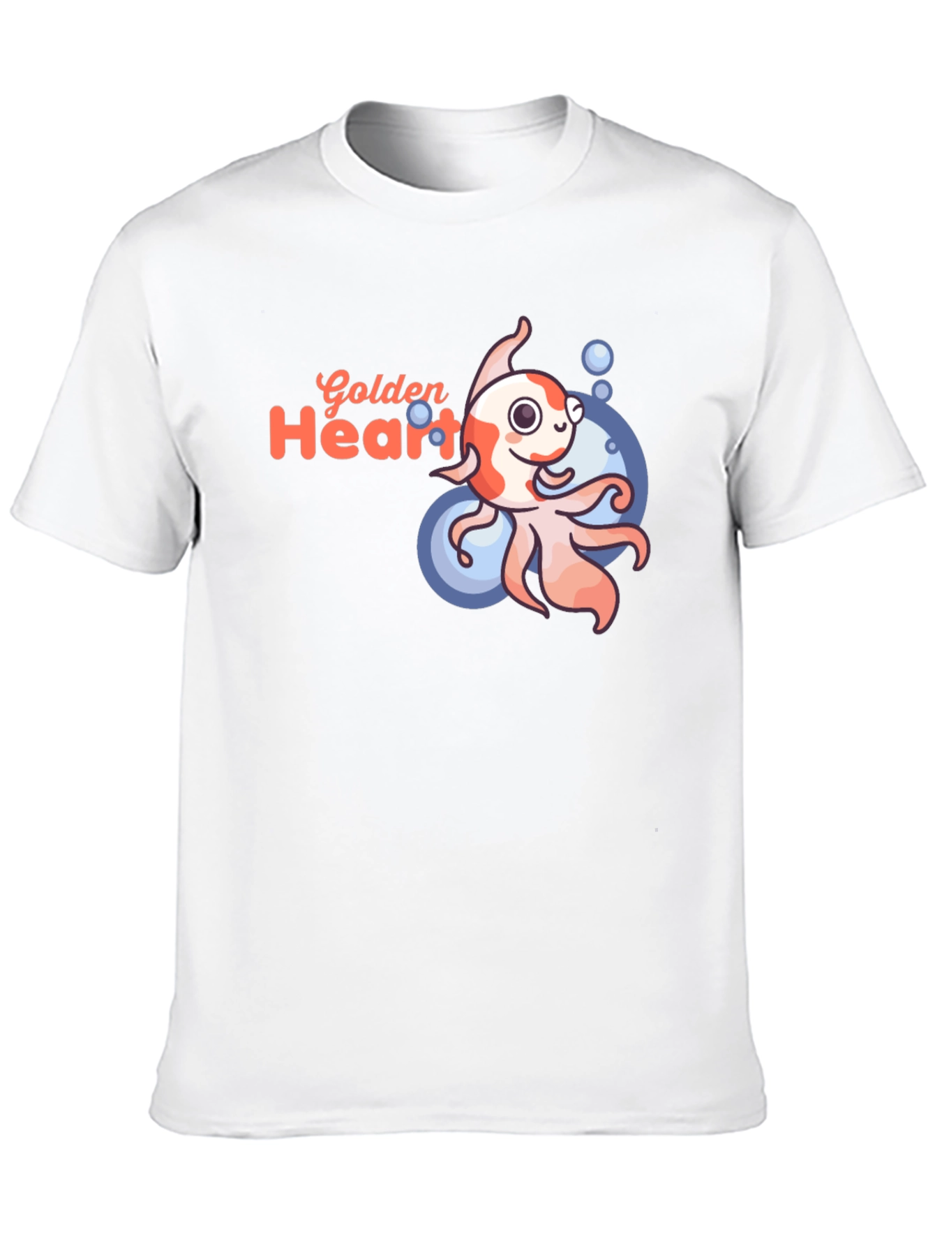 Black Golden Heart Goldfish Graphic Tee - Black view 10