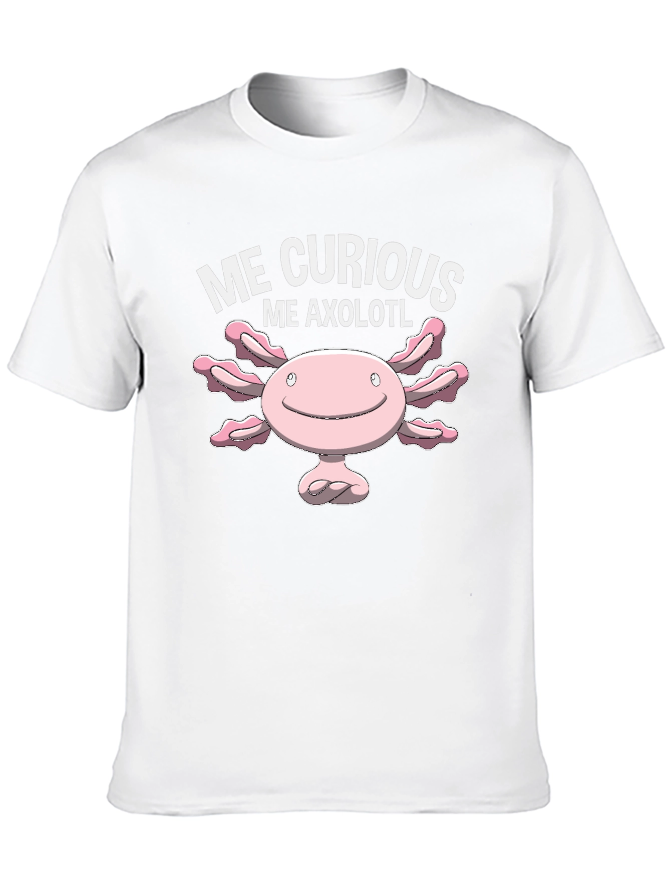 Black Me Curious Me Axolotl T-Shirt Cute Cartoon Graphic view 10