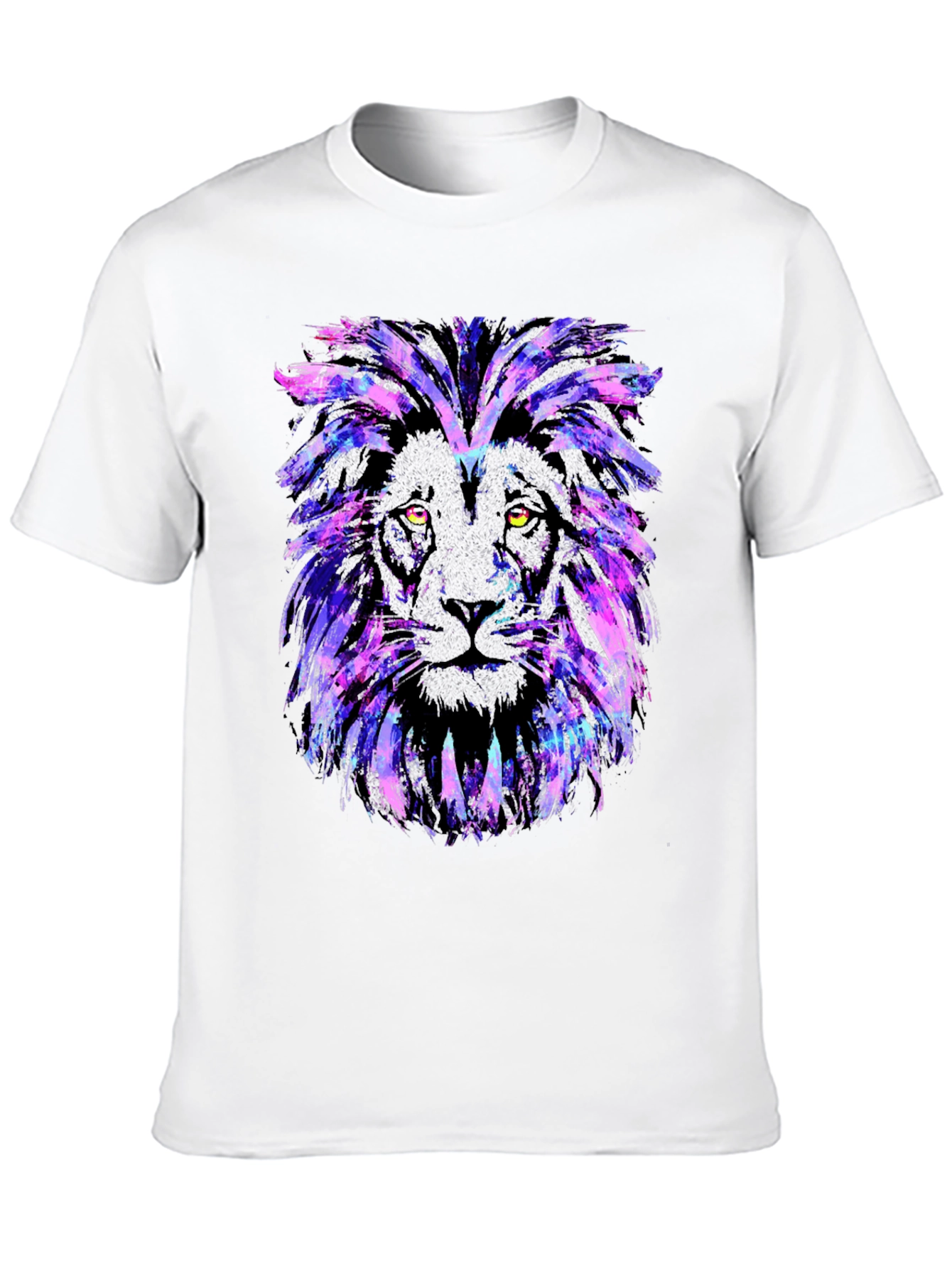 Black Galaxy Lion Graphic Tee - Stylish Men's Black T-Shirt view 10