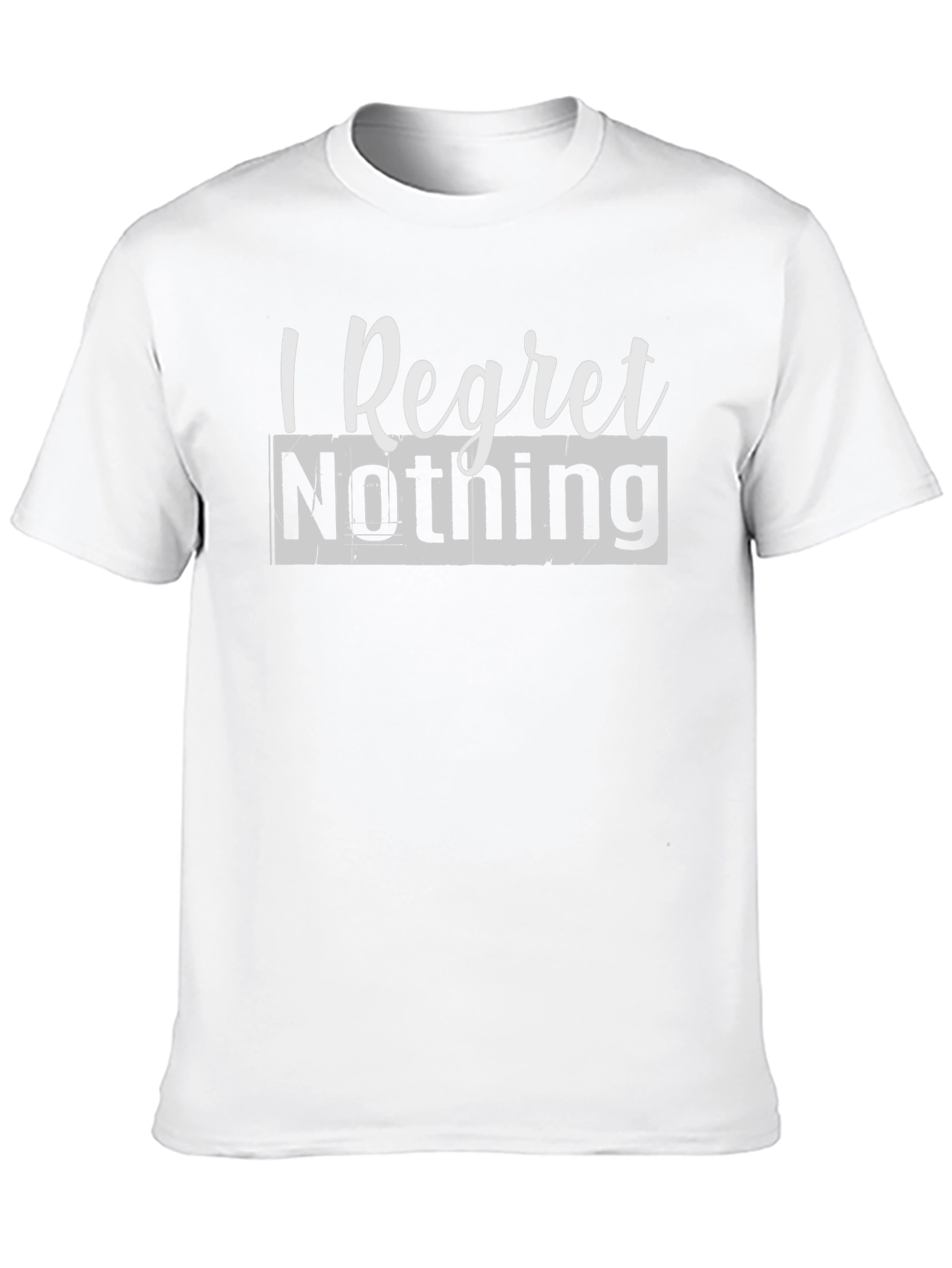 Black I Regret Nothing Graphic Tee - Bold Statement Shirt view 10