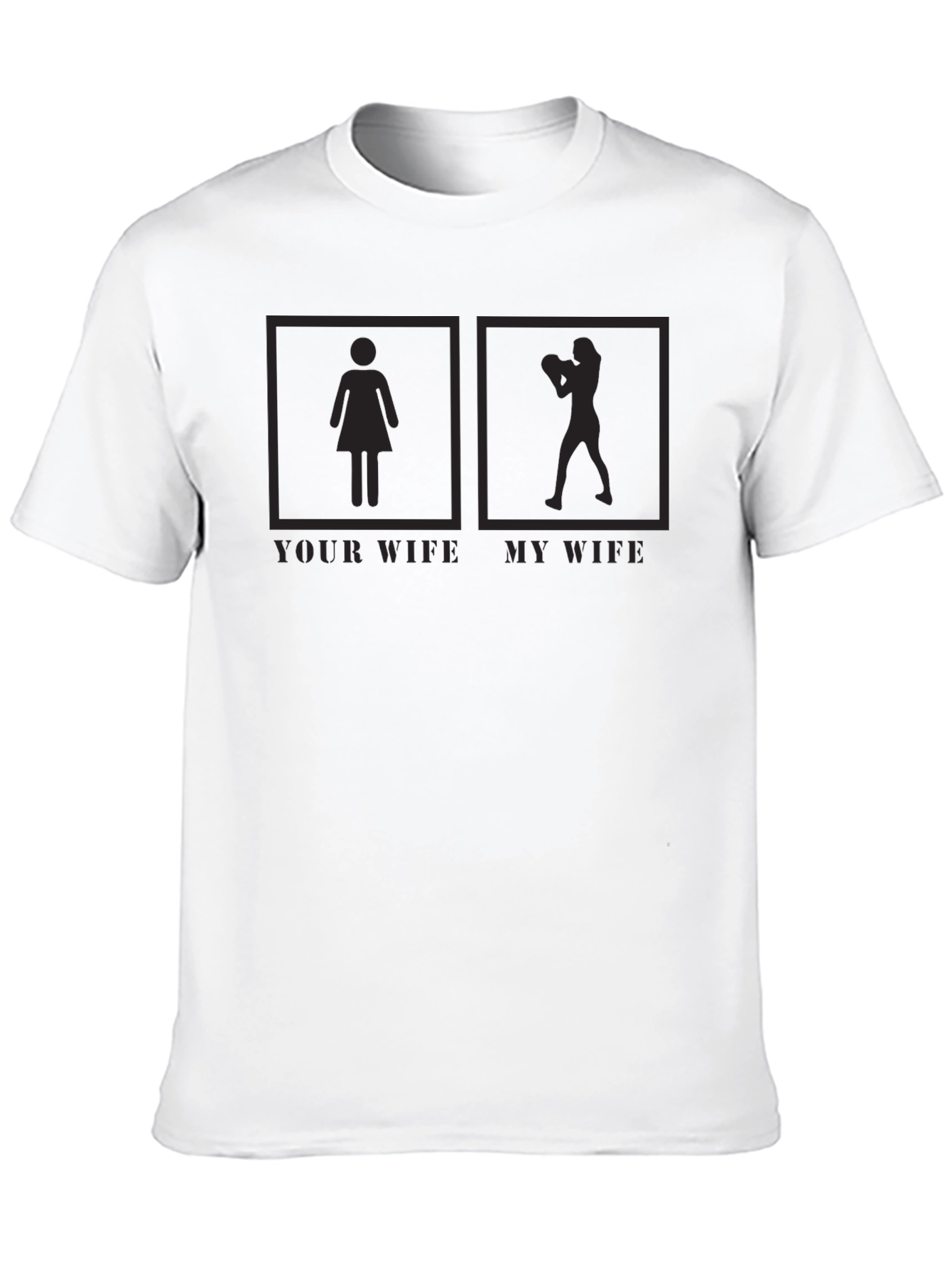 Black Your Wife My Wife Boxer Graphic T-Shirt Funny Tee view 10