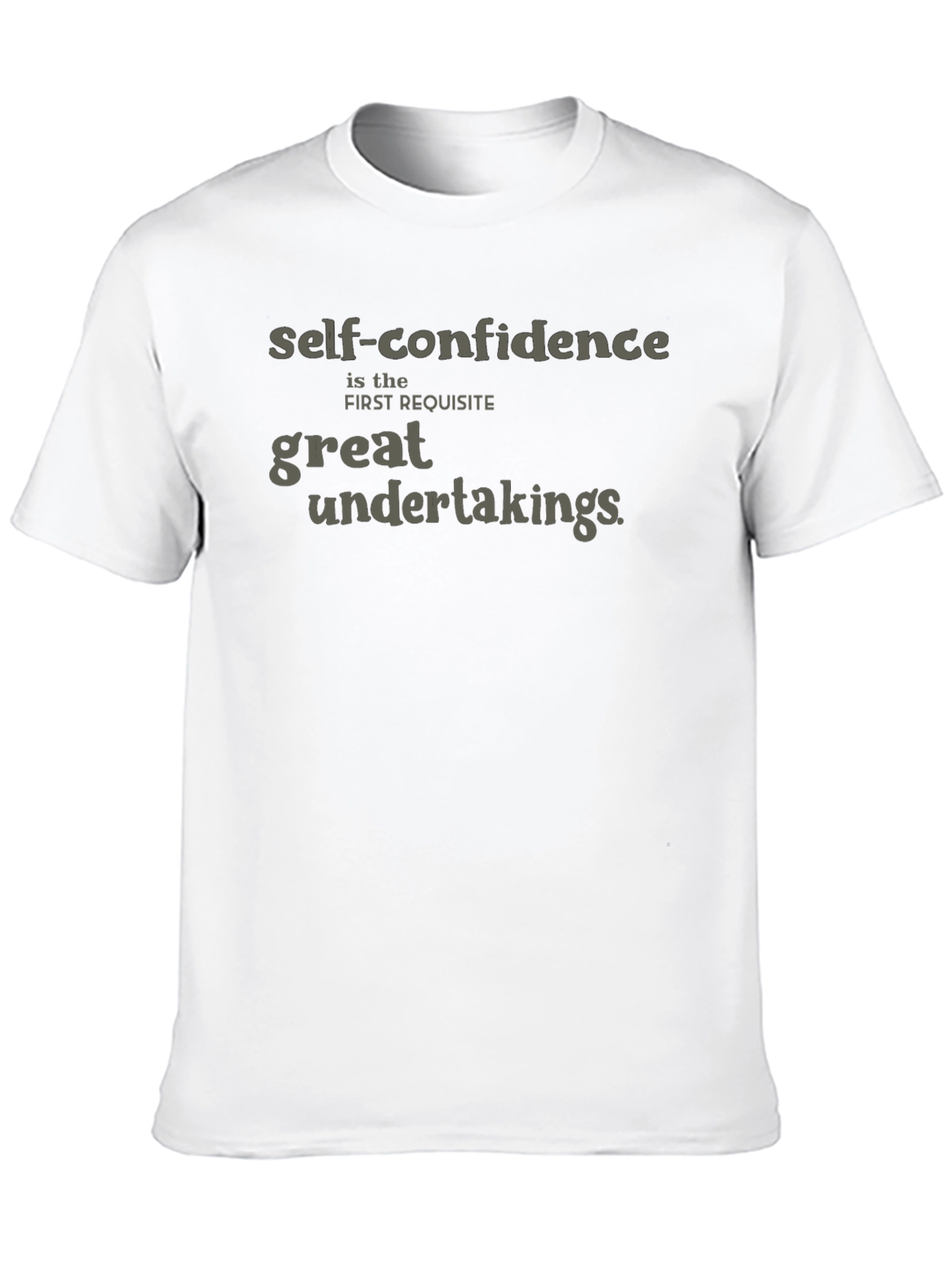 Black Self-Confidence Quote T-Shirt - Great Undertakings view 10