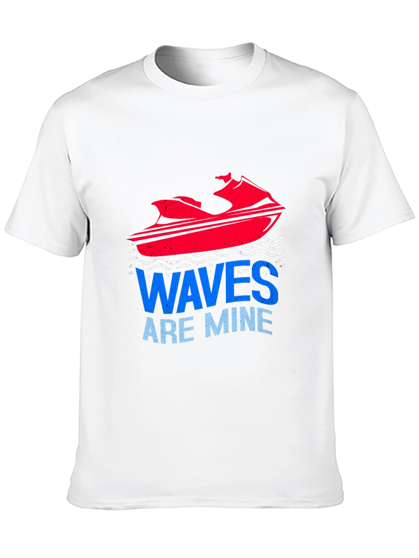 Black Waves Are Mine Graphic Tee - Jet Ski T-Shirt view 10