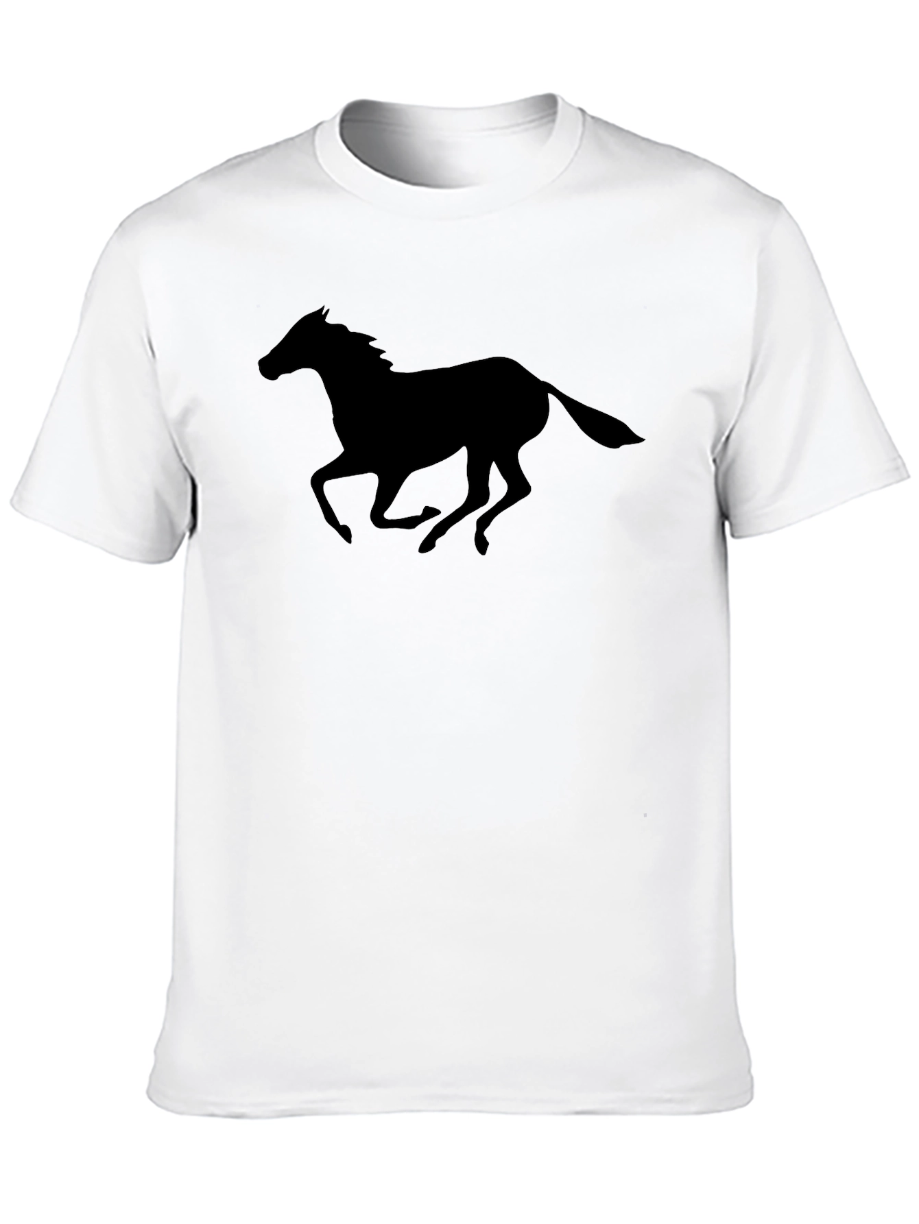 Black Black Horse Silhouette Graphic Tee - Unisex view 10