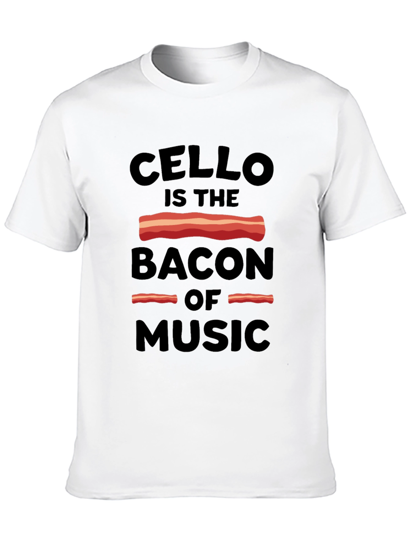 Black Cello is the Bacon of Music Graphic Tee view 10