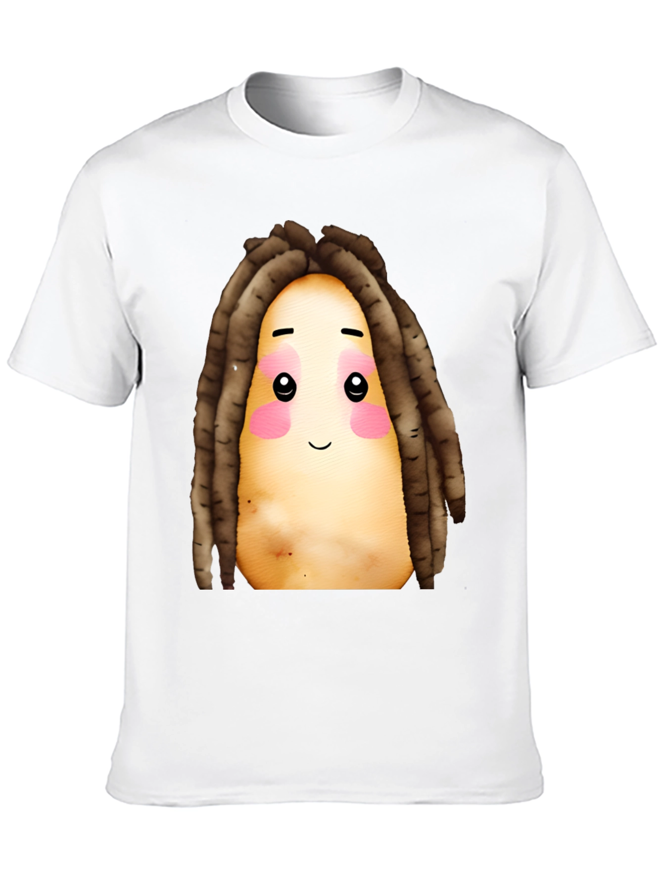 Black Potato Dreadlocks Graphic T-Shirt view 10