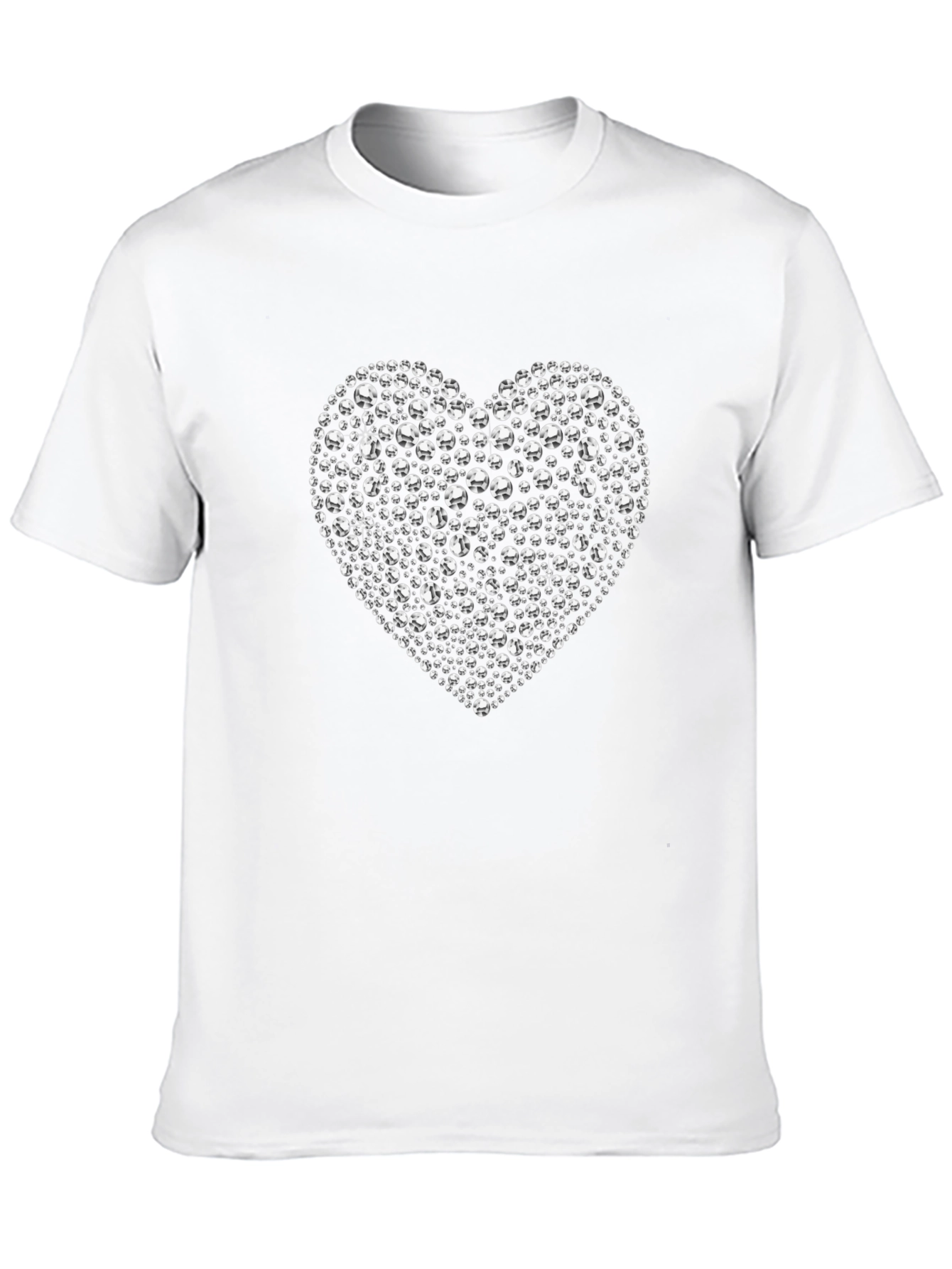 Black Heart of Diamonds Graphic Tee view 10